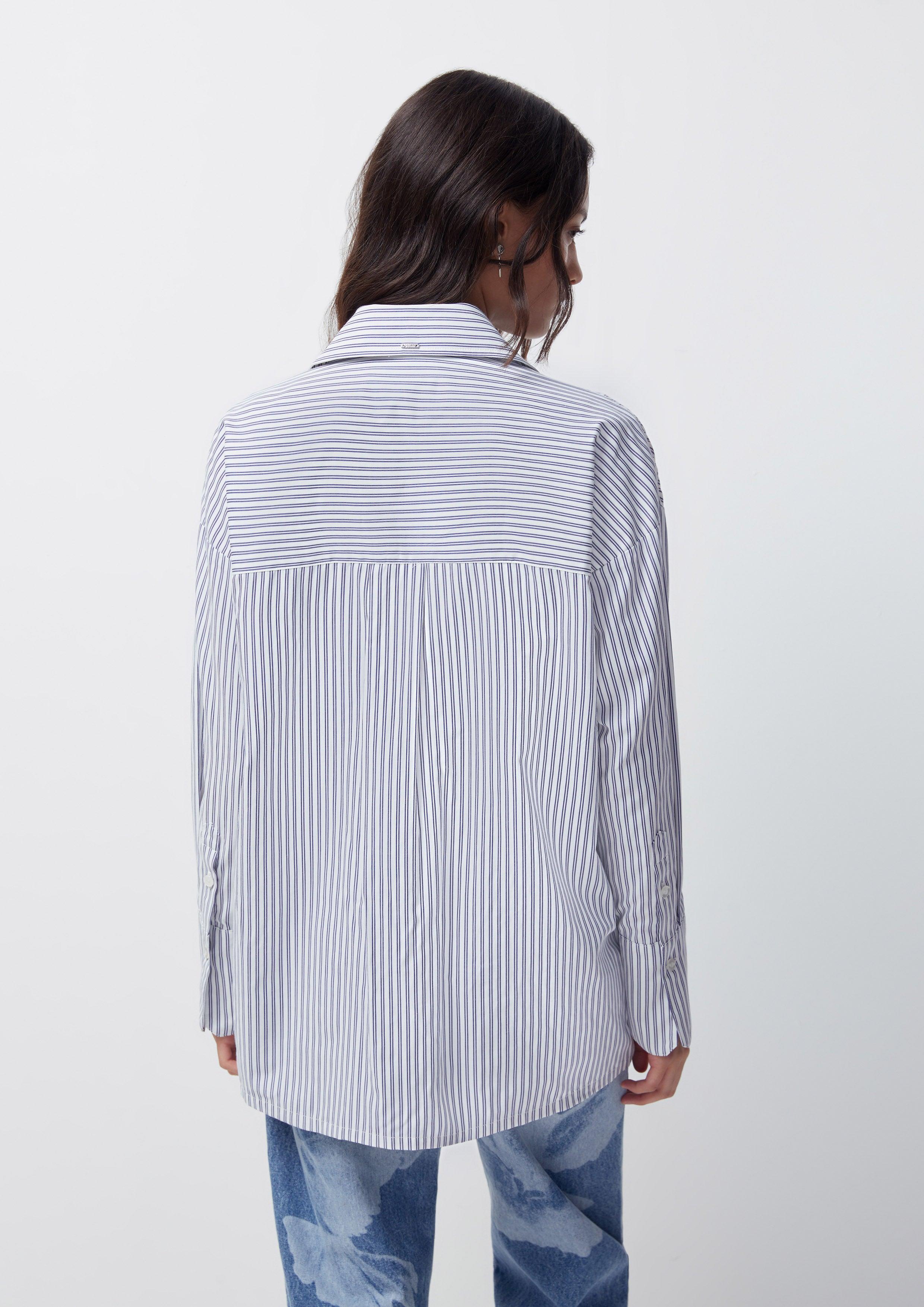 Beachside Oasis Stripe Appliqué Shirt - Quinn TH