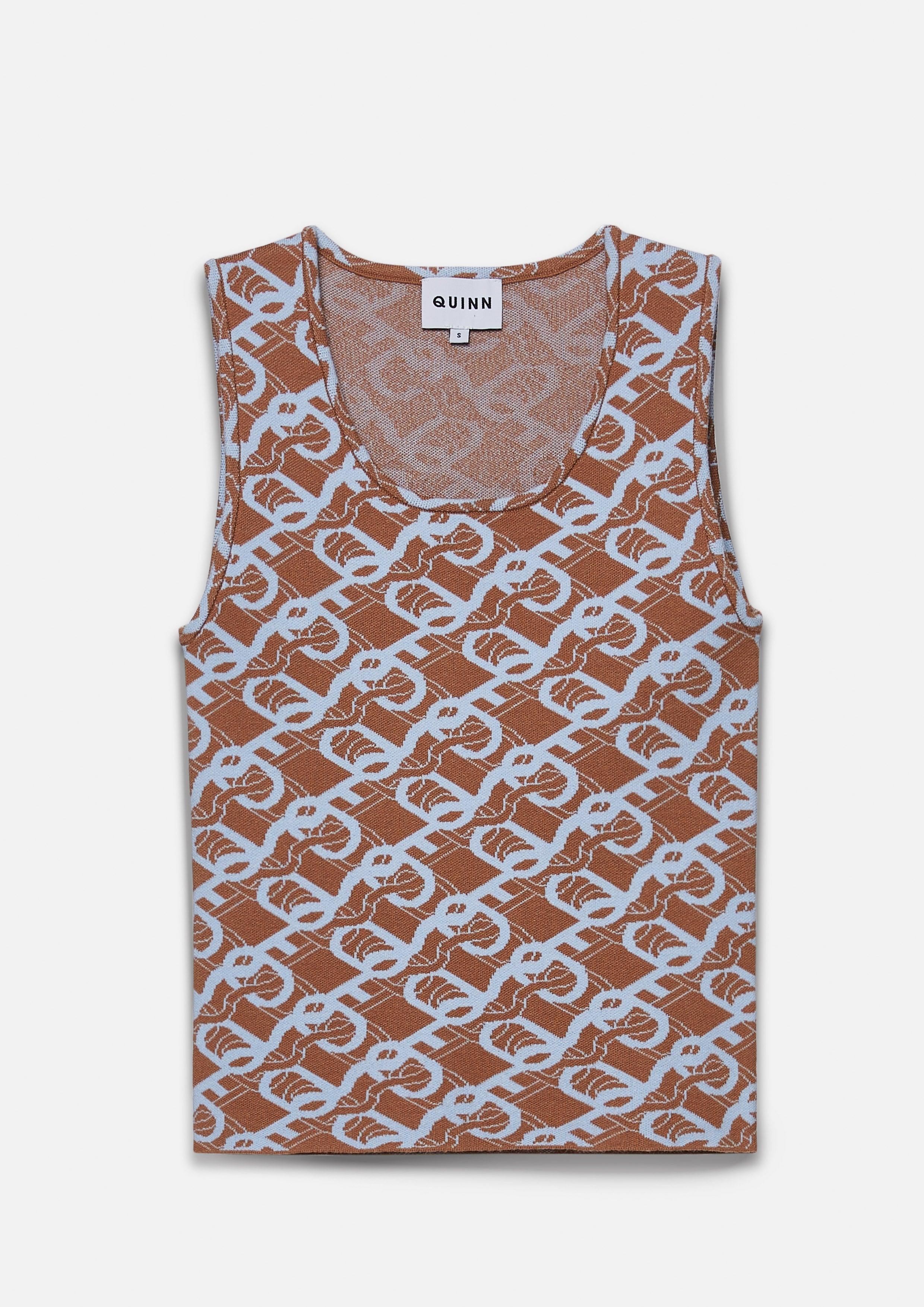 Beachside Oasis Monogram Sleeveless Top - Quinn TH