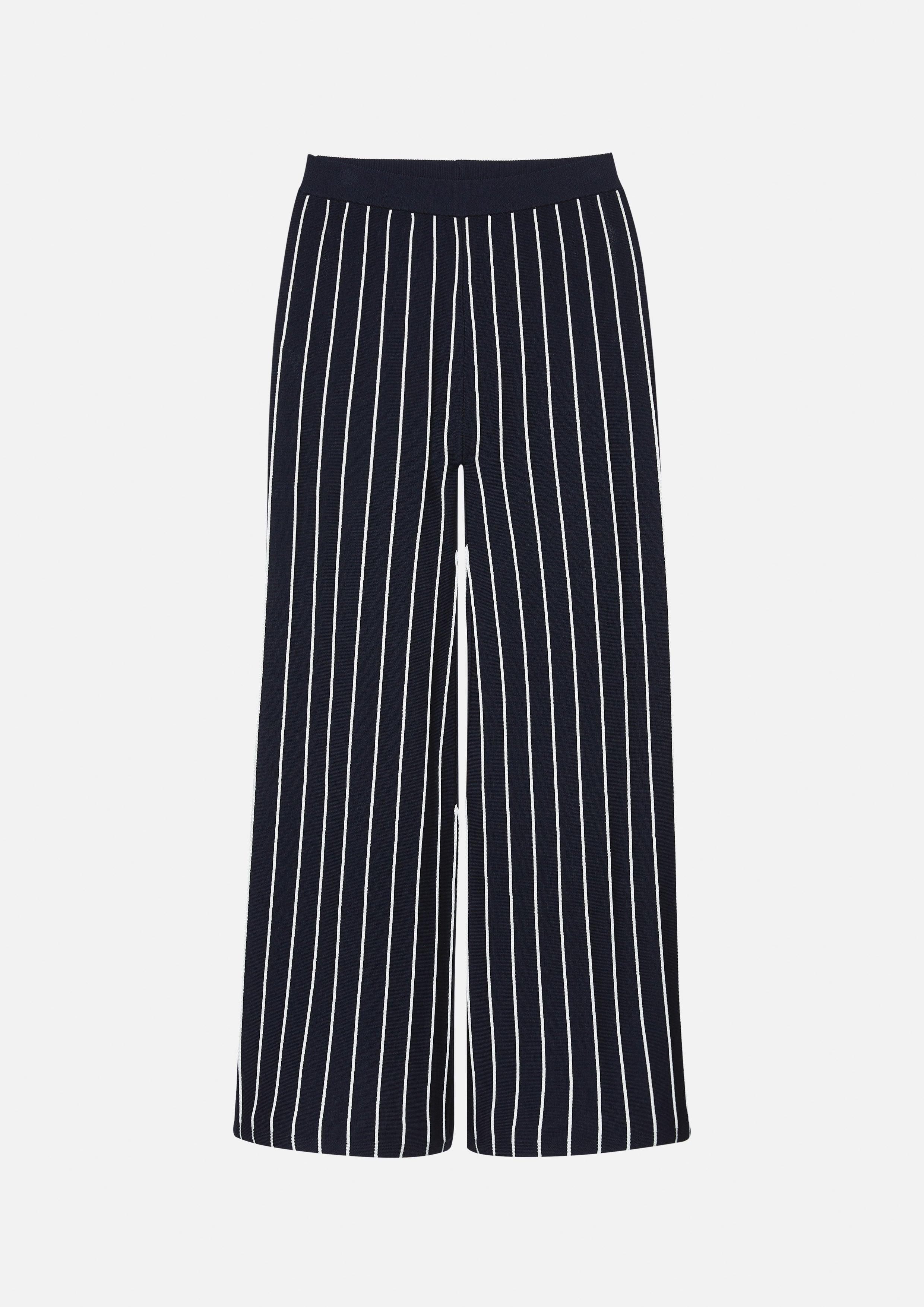 Loose black and white striped pants online