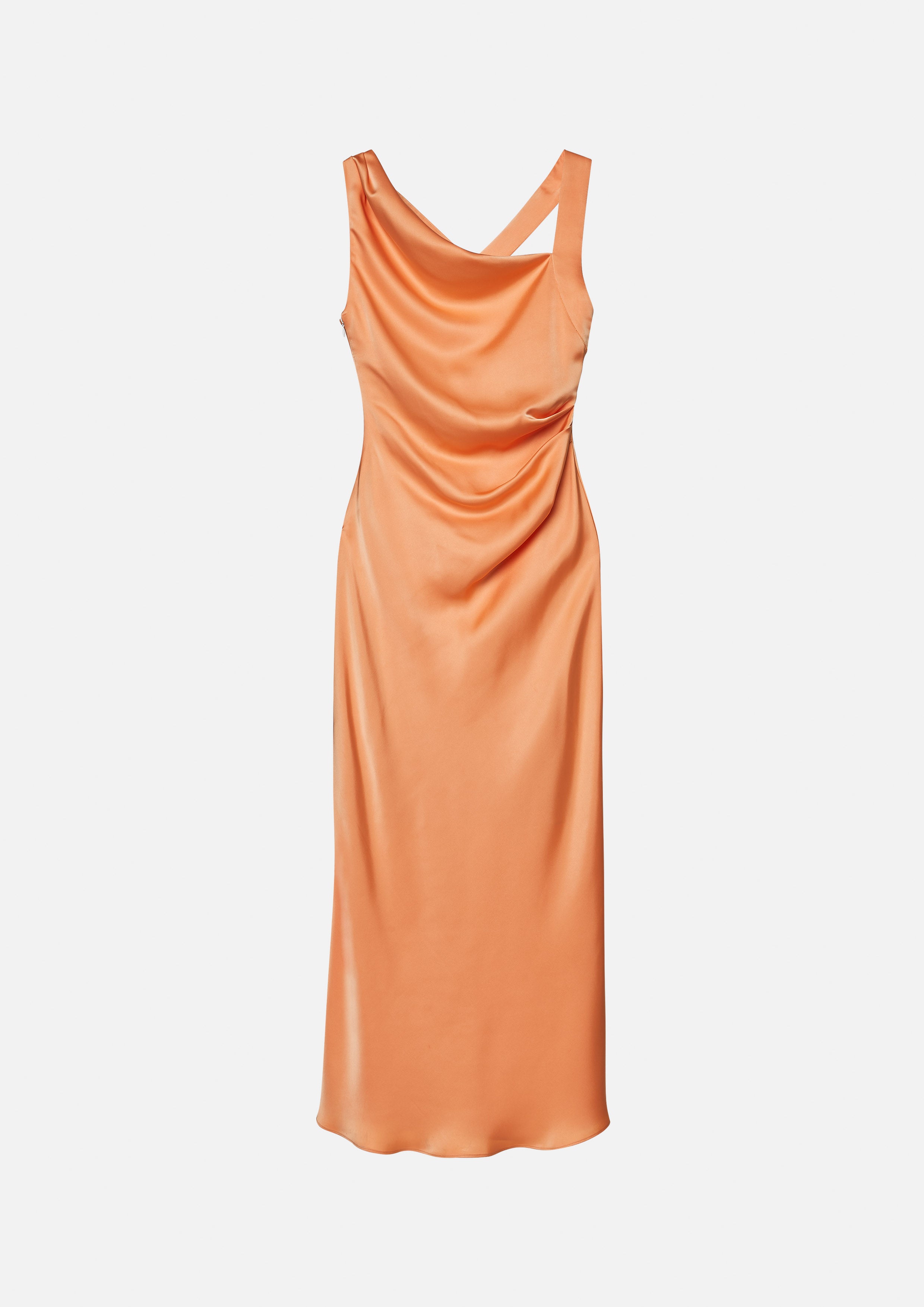 Draped Cutout Midi Dress