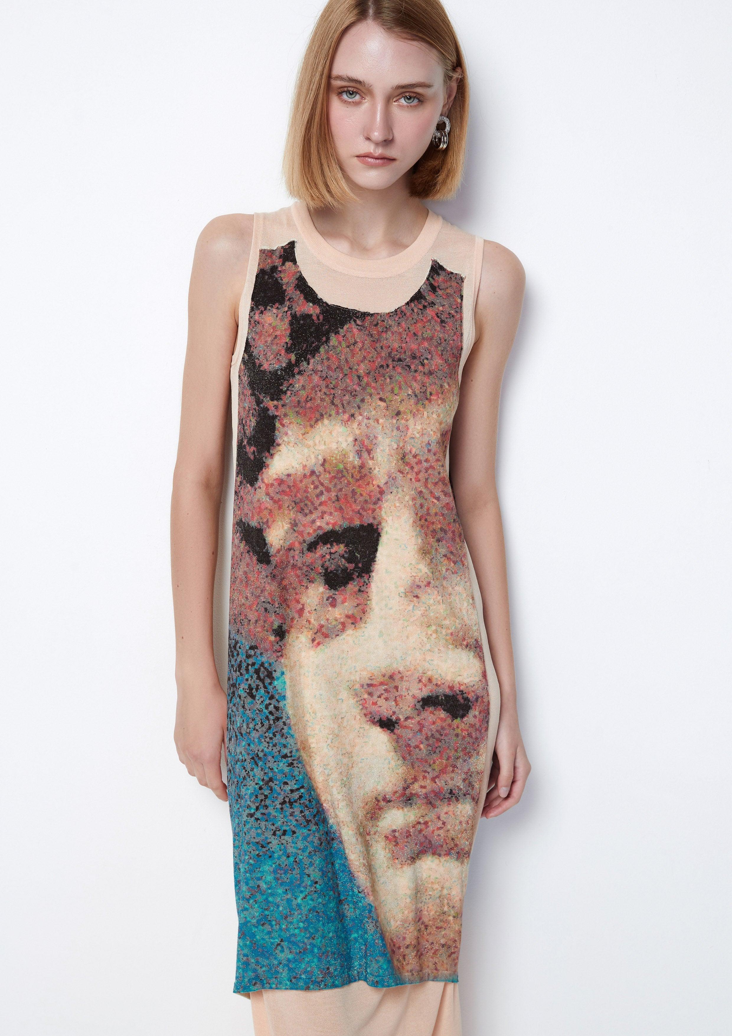 Pop Art Portrait Sleeveless Maxi Dress - QuinnOfficial Store