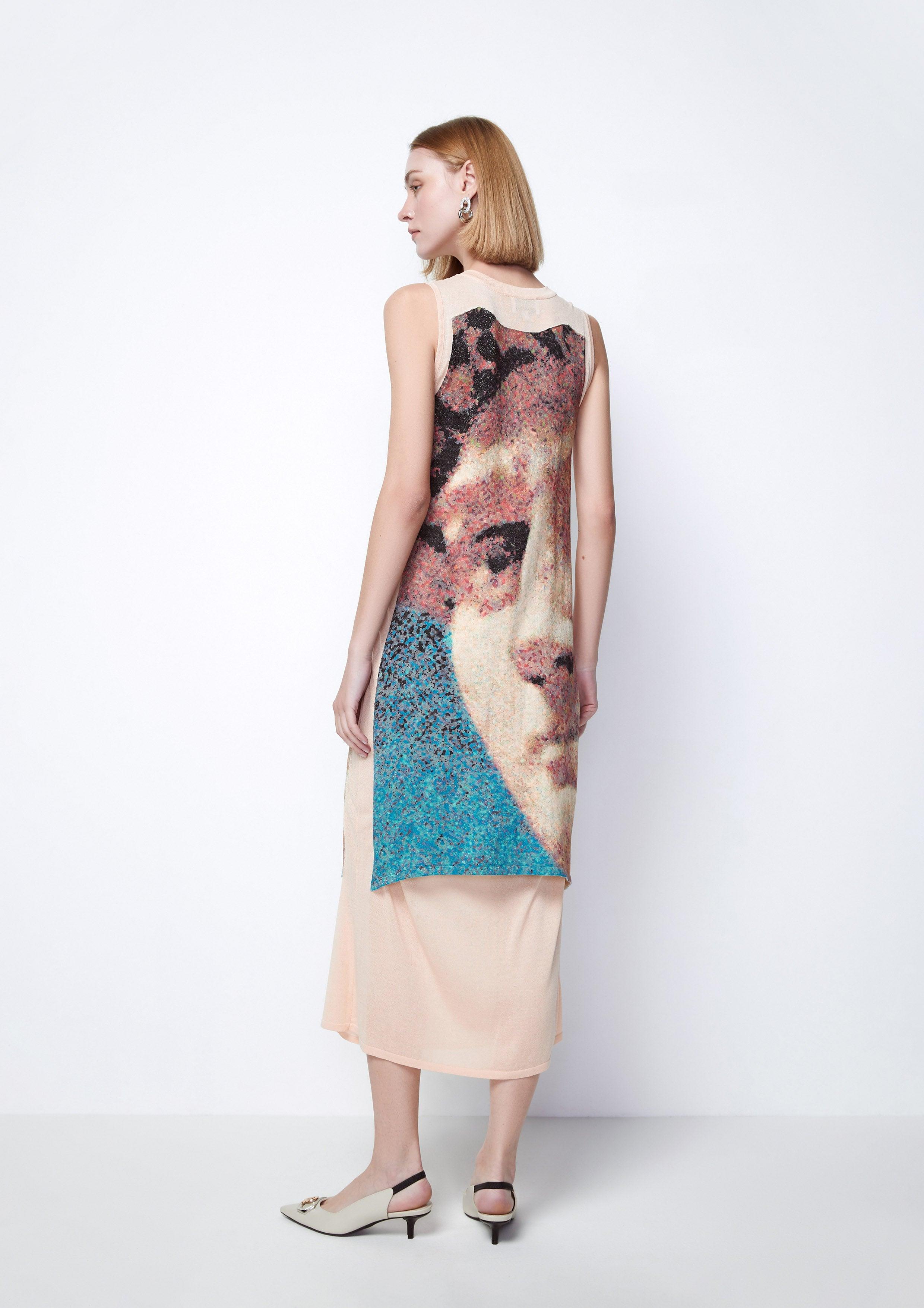 Pop Art Portrait Sleeveless Maxi Dress - QuinnOfficial Store