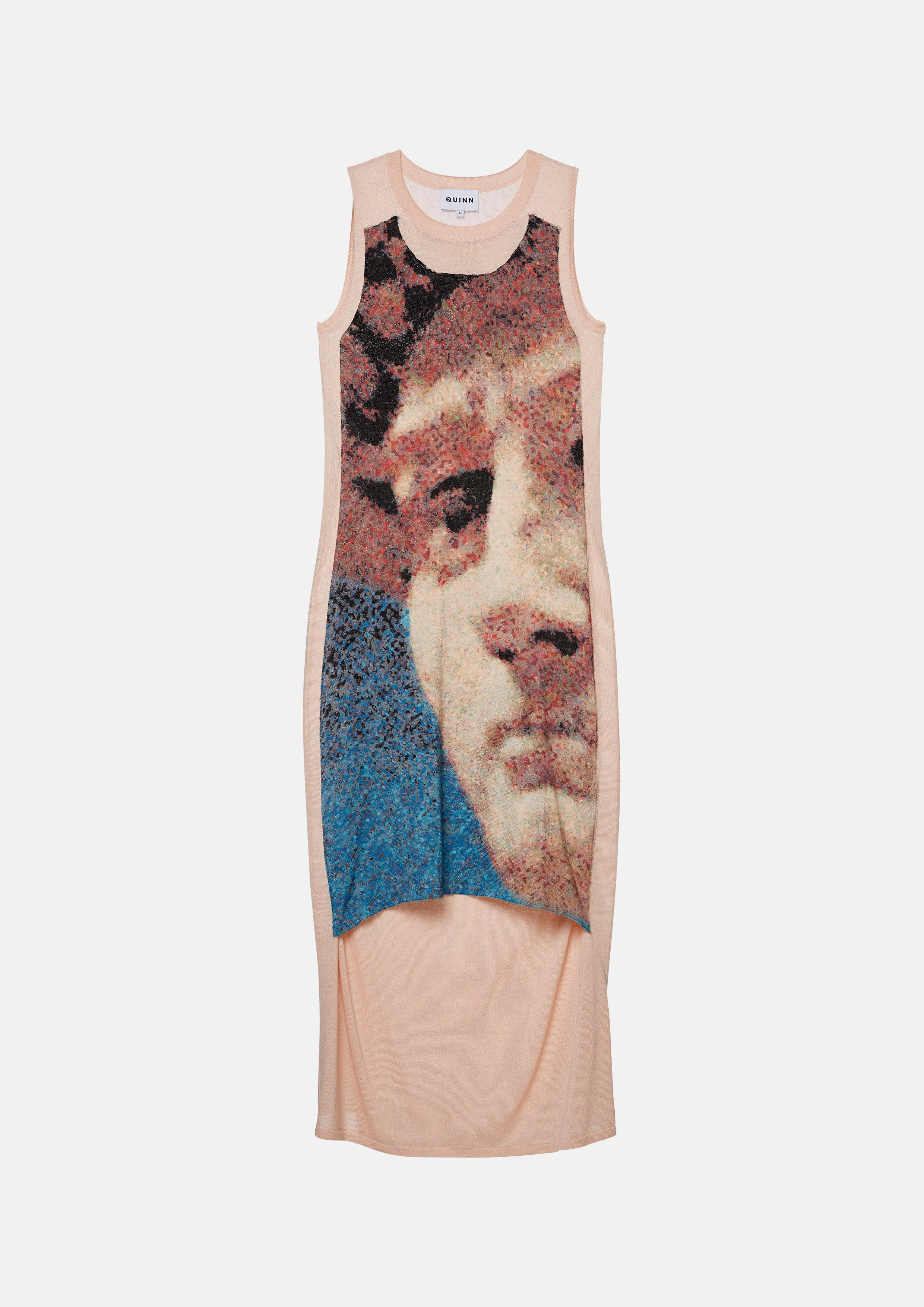 Pop Art Portrait Sleeveless Maxi Dress - QuinnOfficial Store