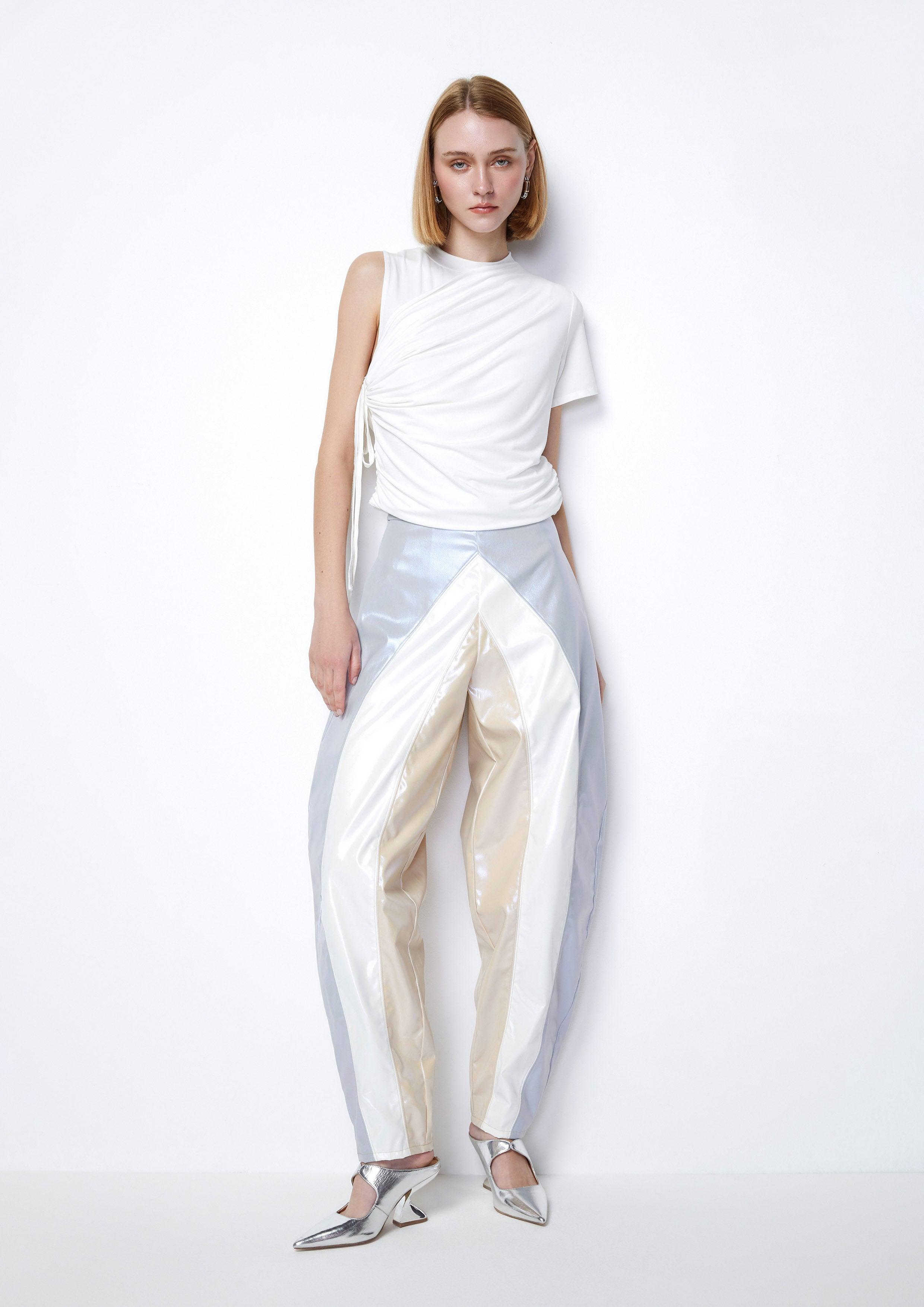 Asymmetric Draped Drawstring Top - QuinnOfficial Store