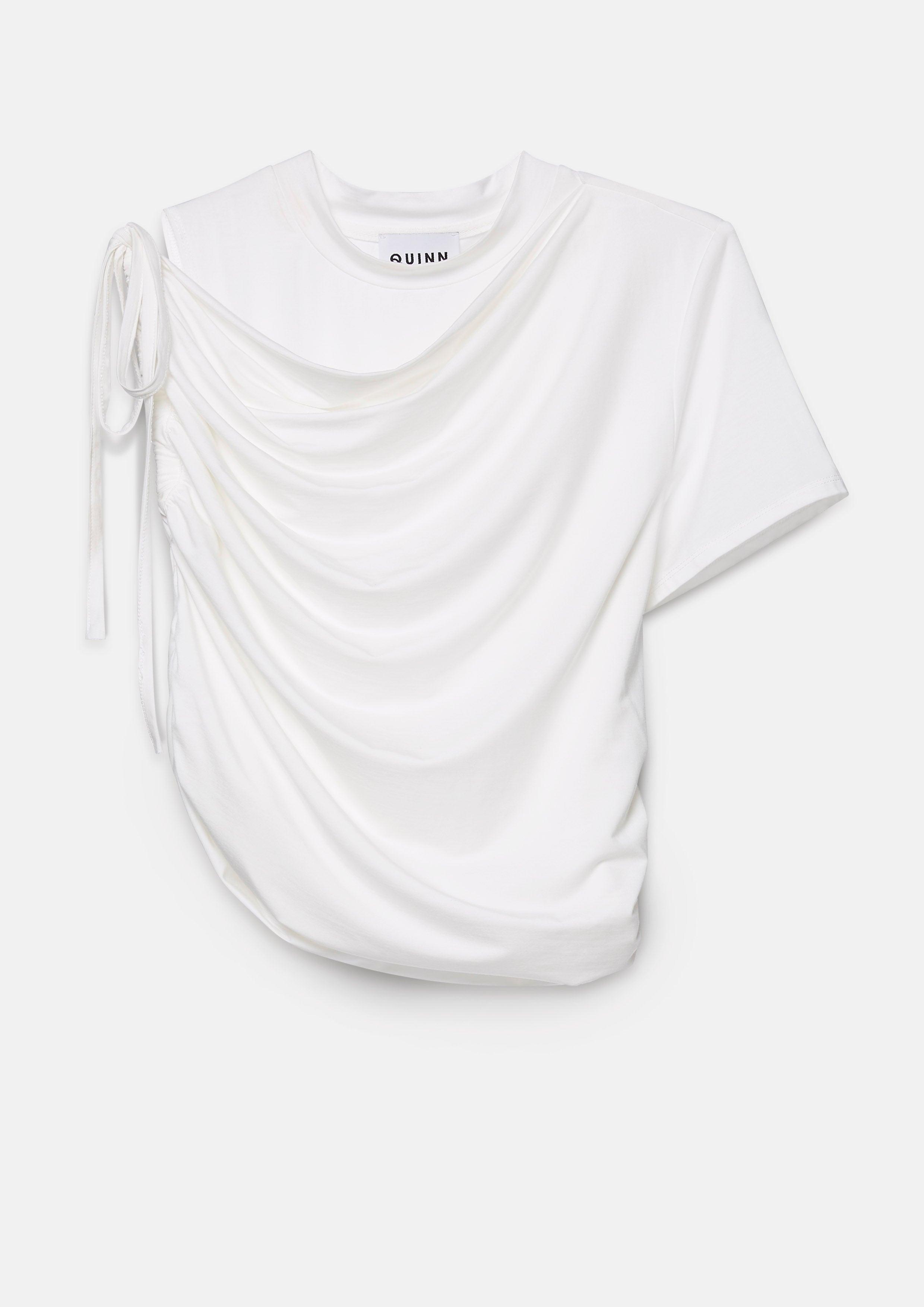 Asymmetric Draped Drawstring Top - QuinnOfficial Store