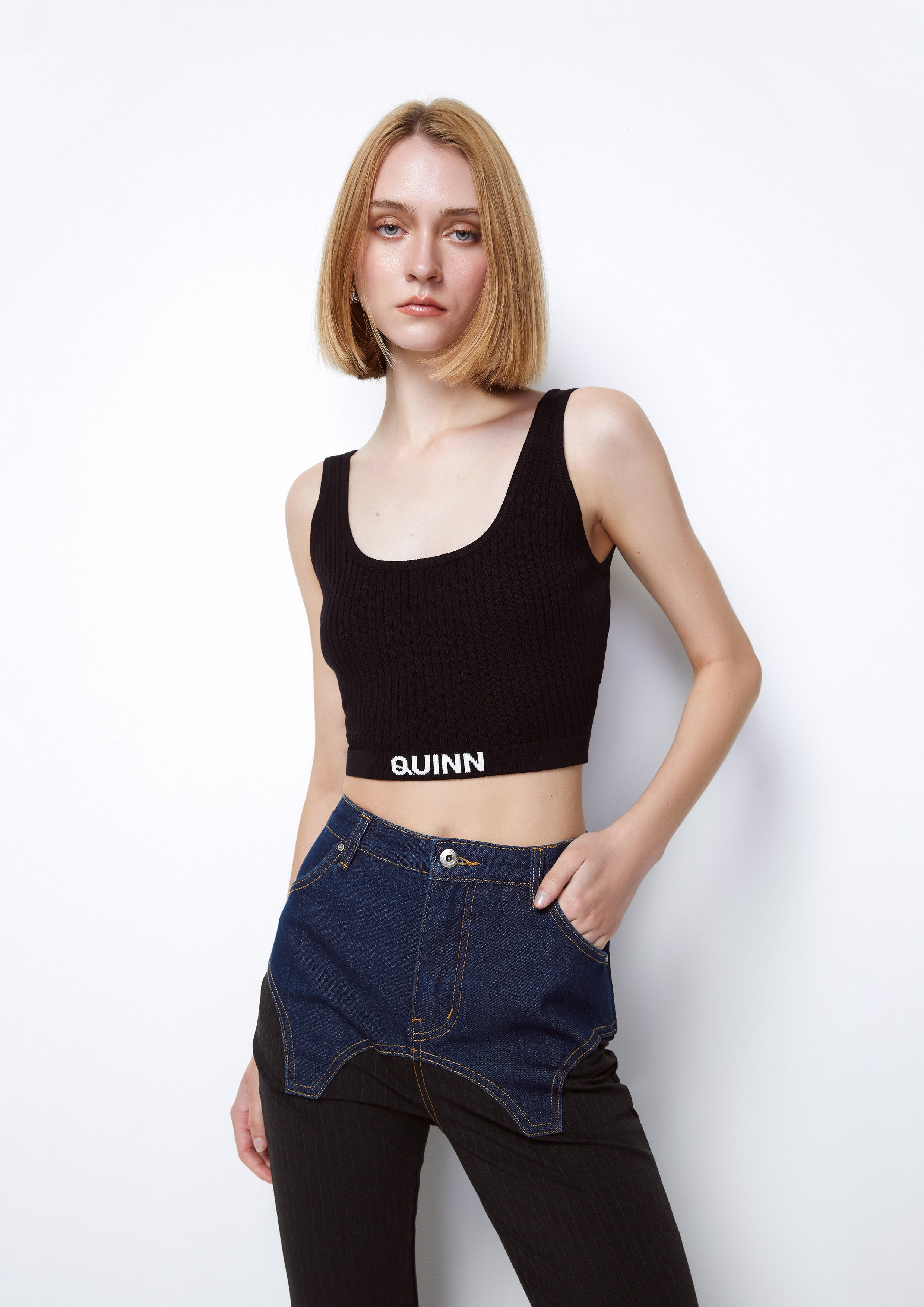 Quinn Ribbed Knitted Tank Top