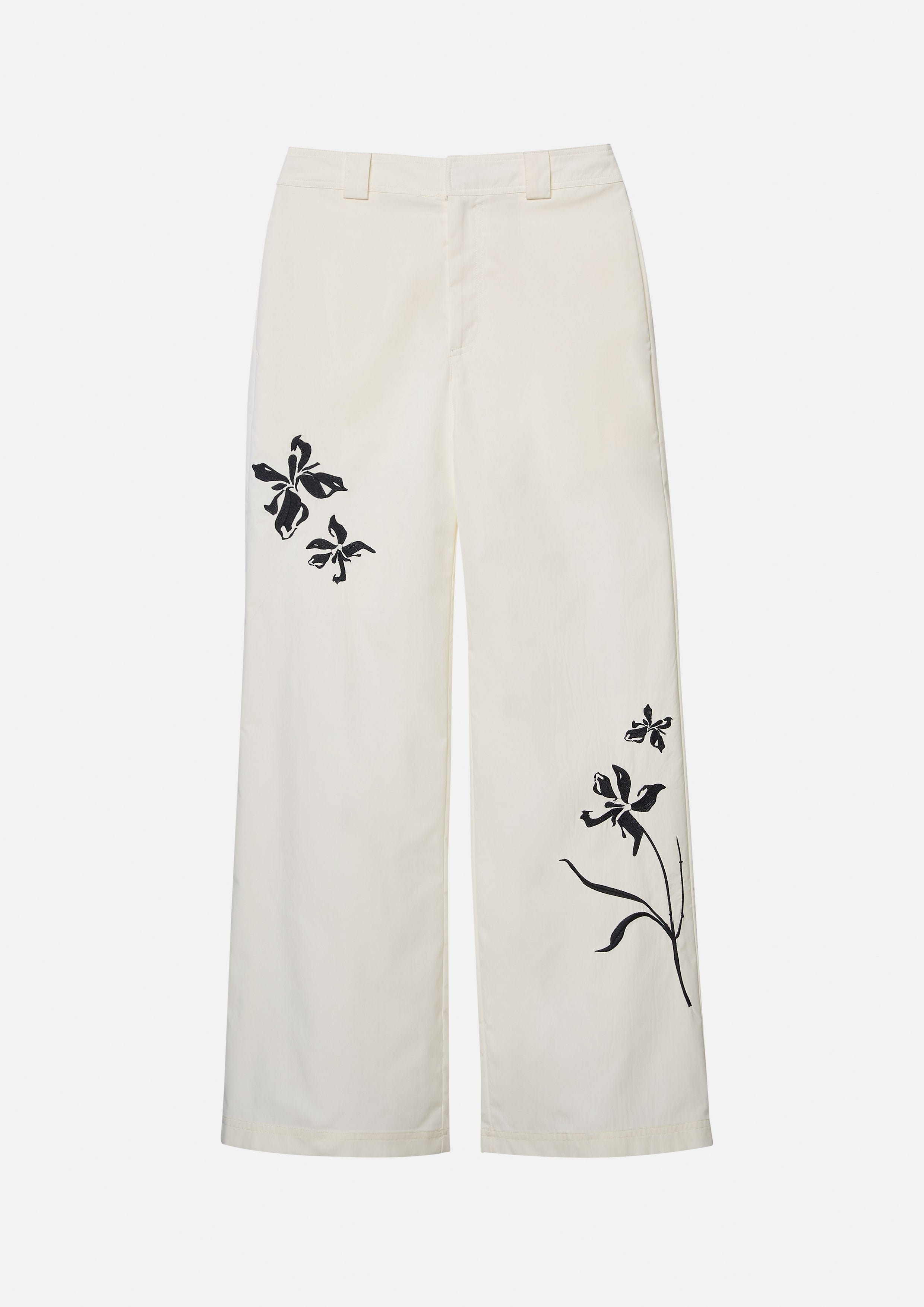 Floral High-Waisted Wide Leg Pants