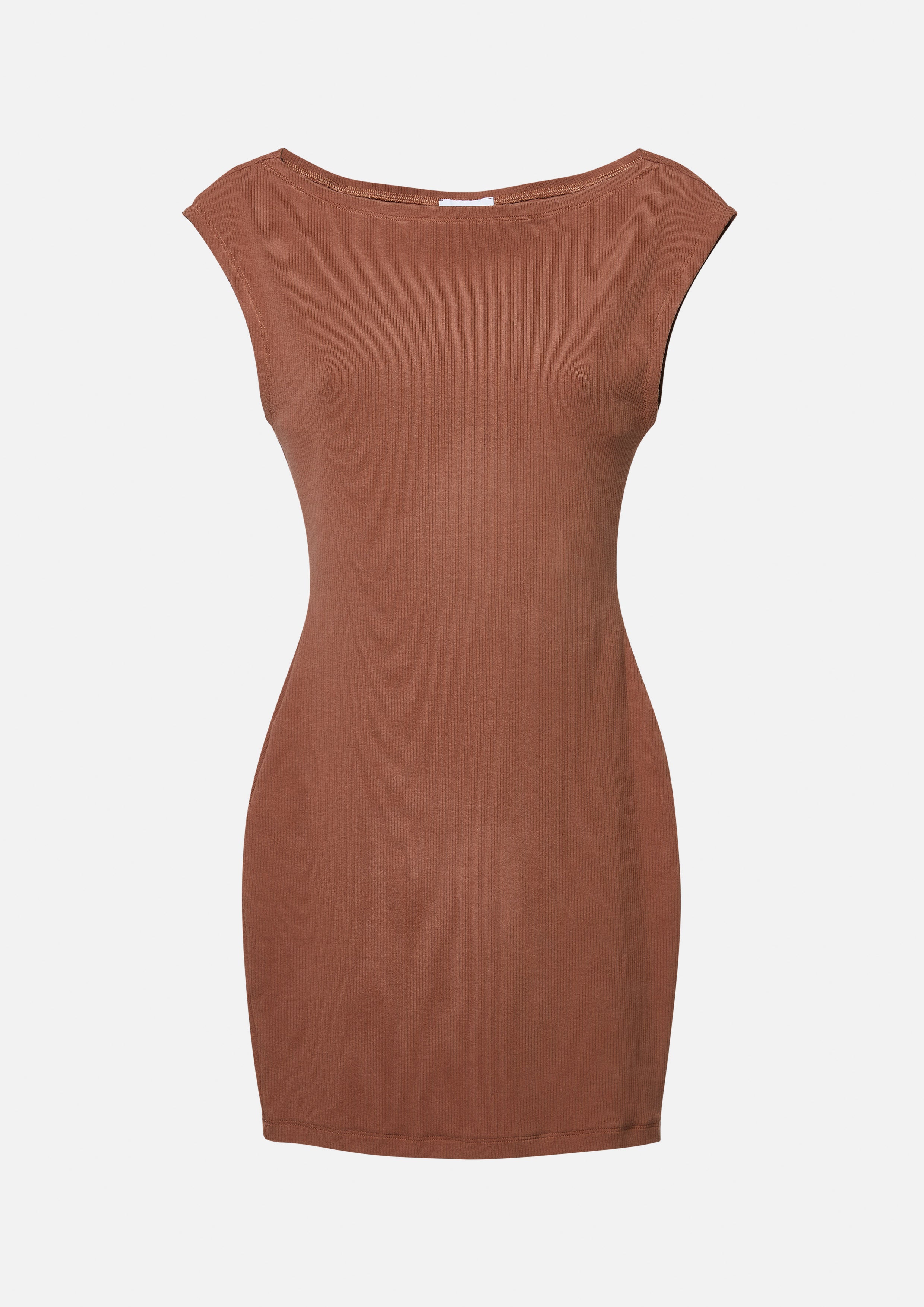 Ribbed Cap Sleeve Mini Sheath Dress