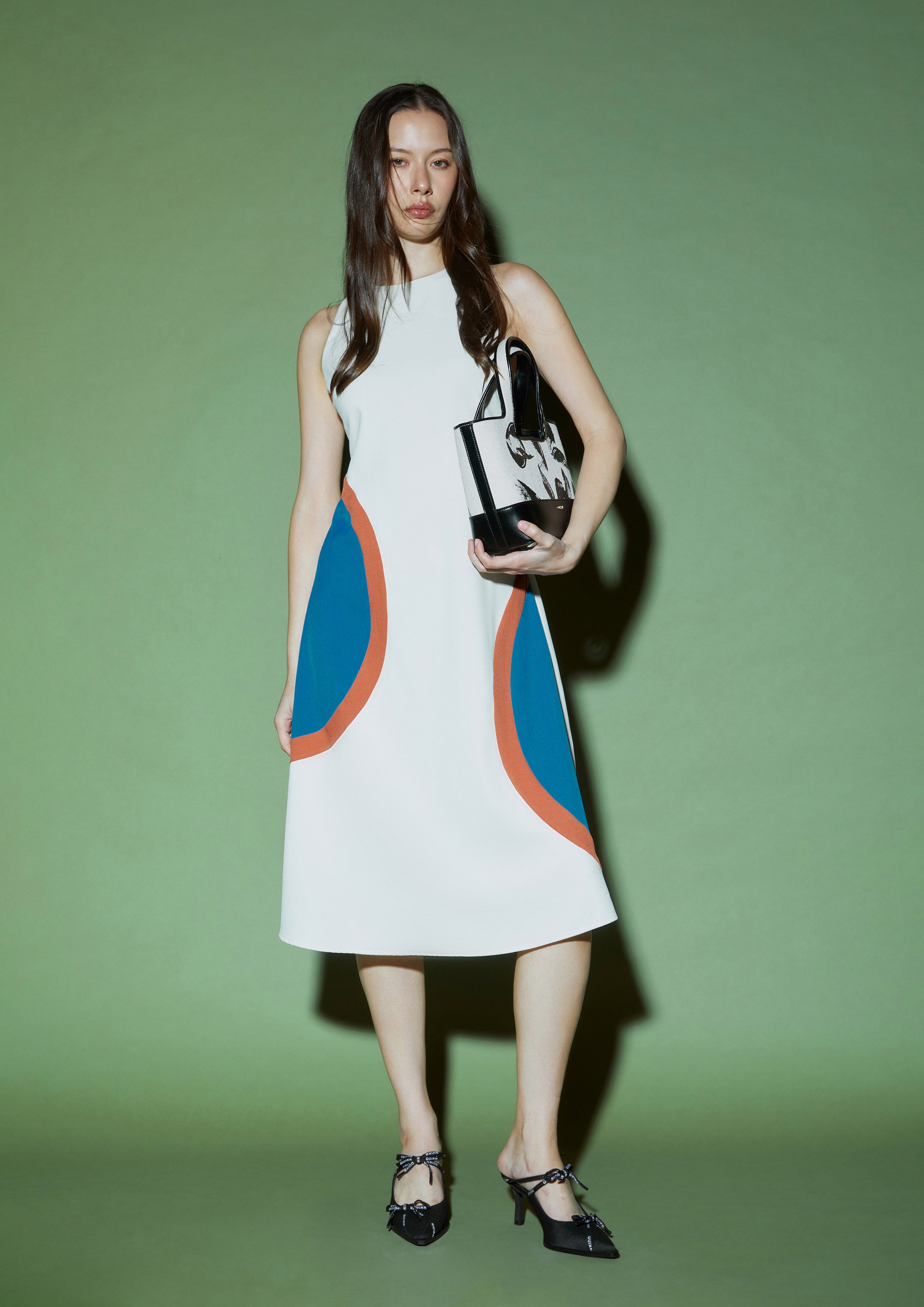 Mod Circle Midi Shift Dress