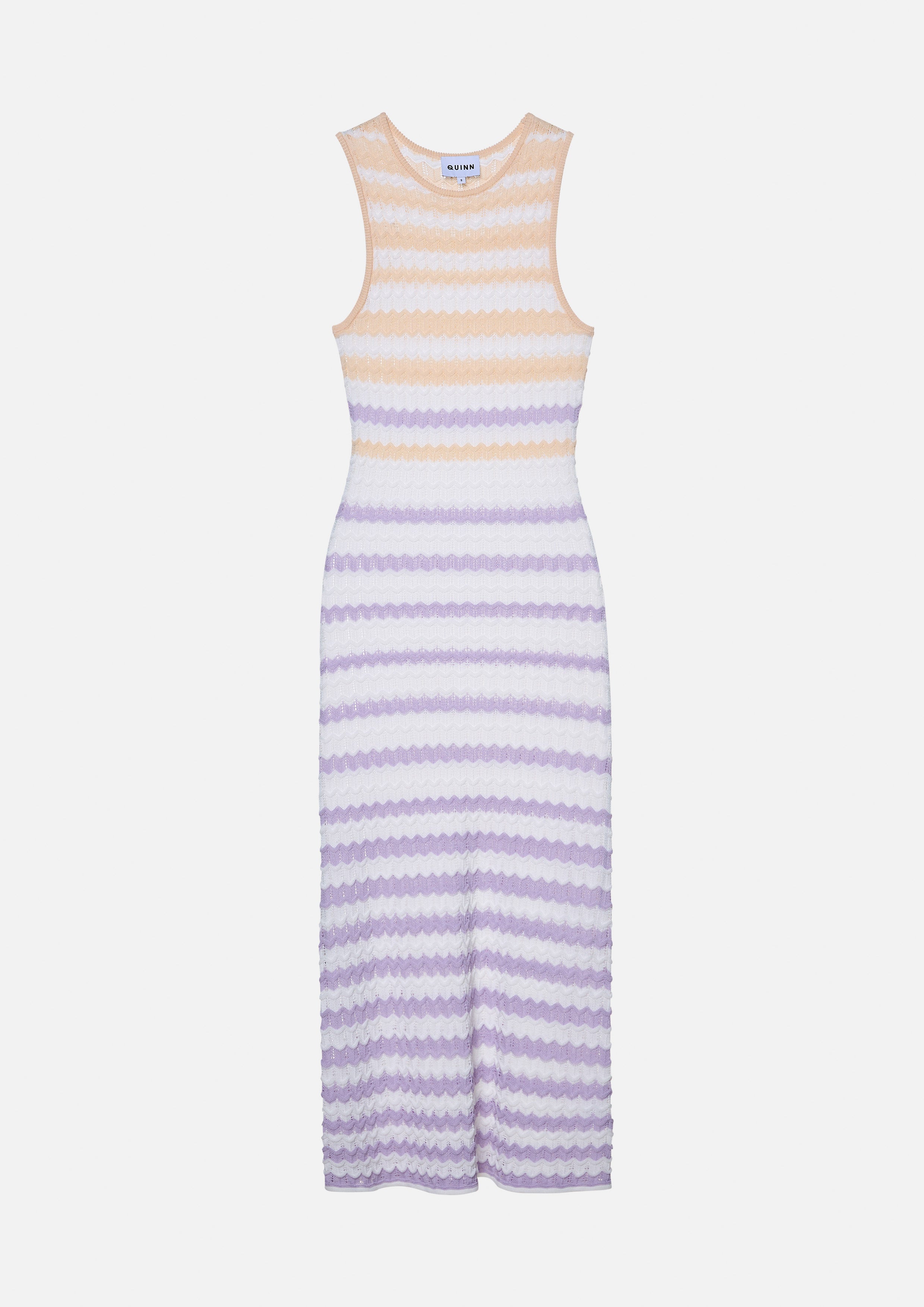 Striped Knit Midi Dress