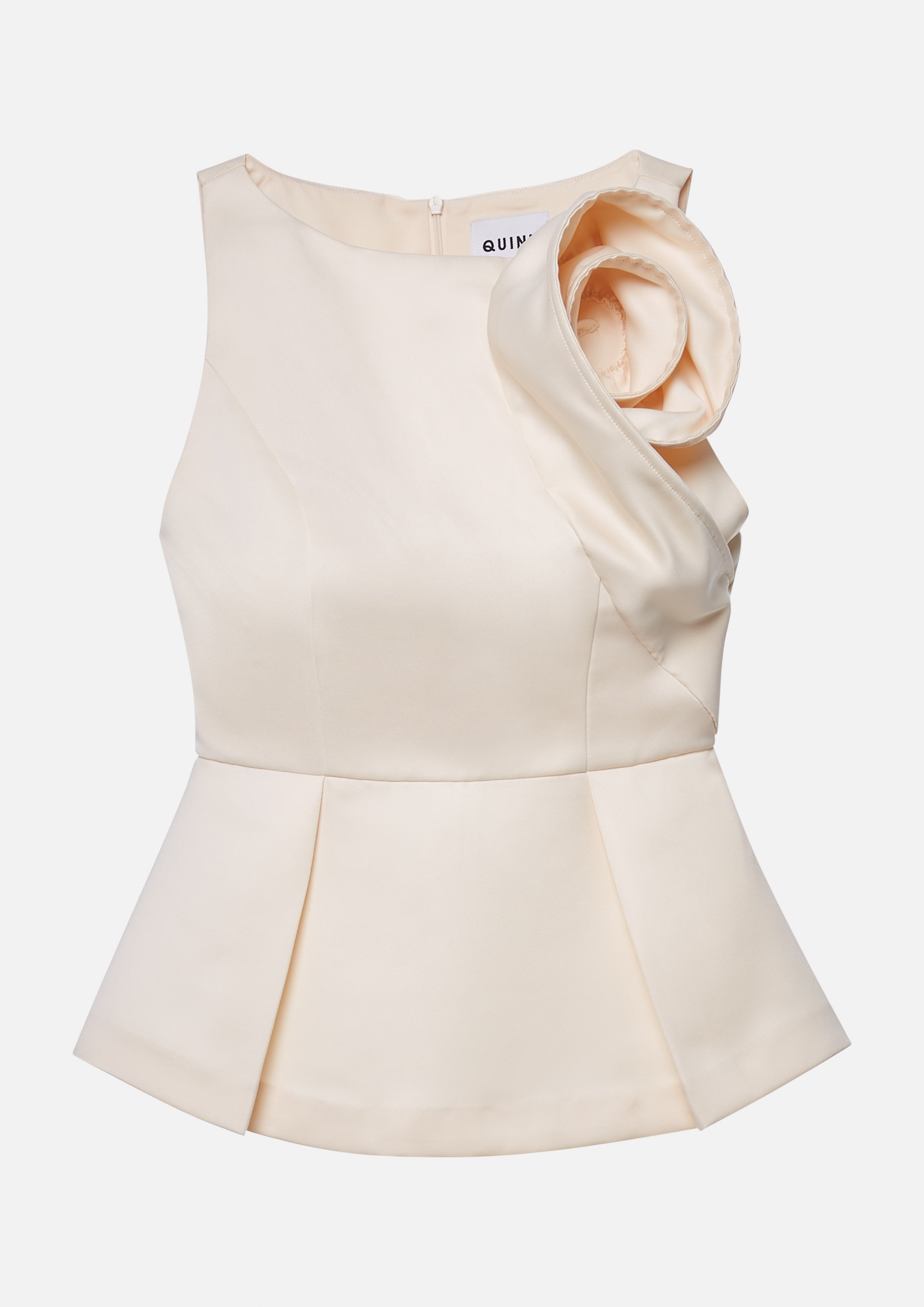 Rose Peplum Sleeveless Top