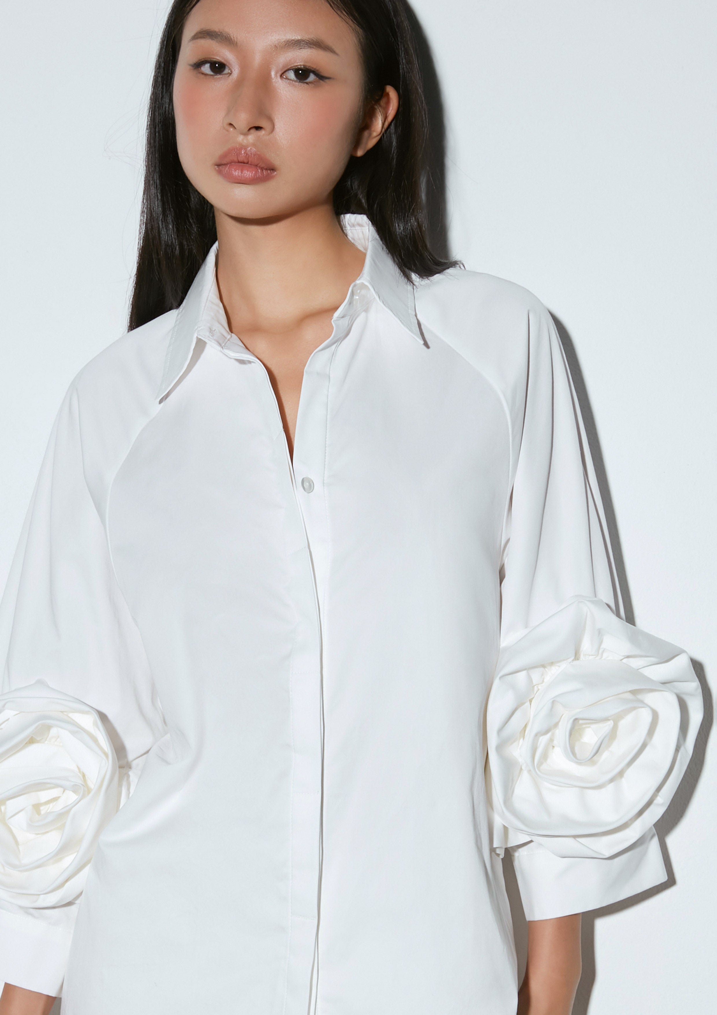 Rose Puff-Sleeve Shirt