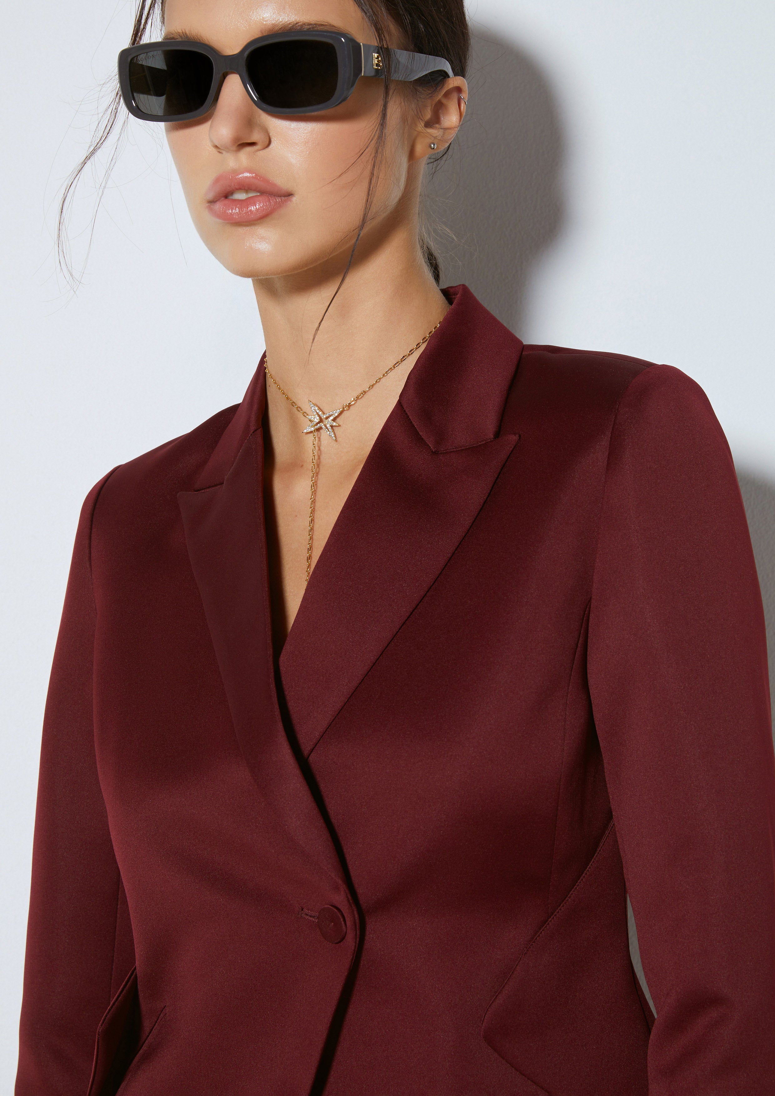 Asymmetrical Button Blazer