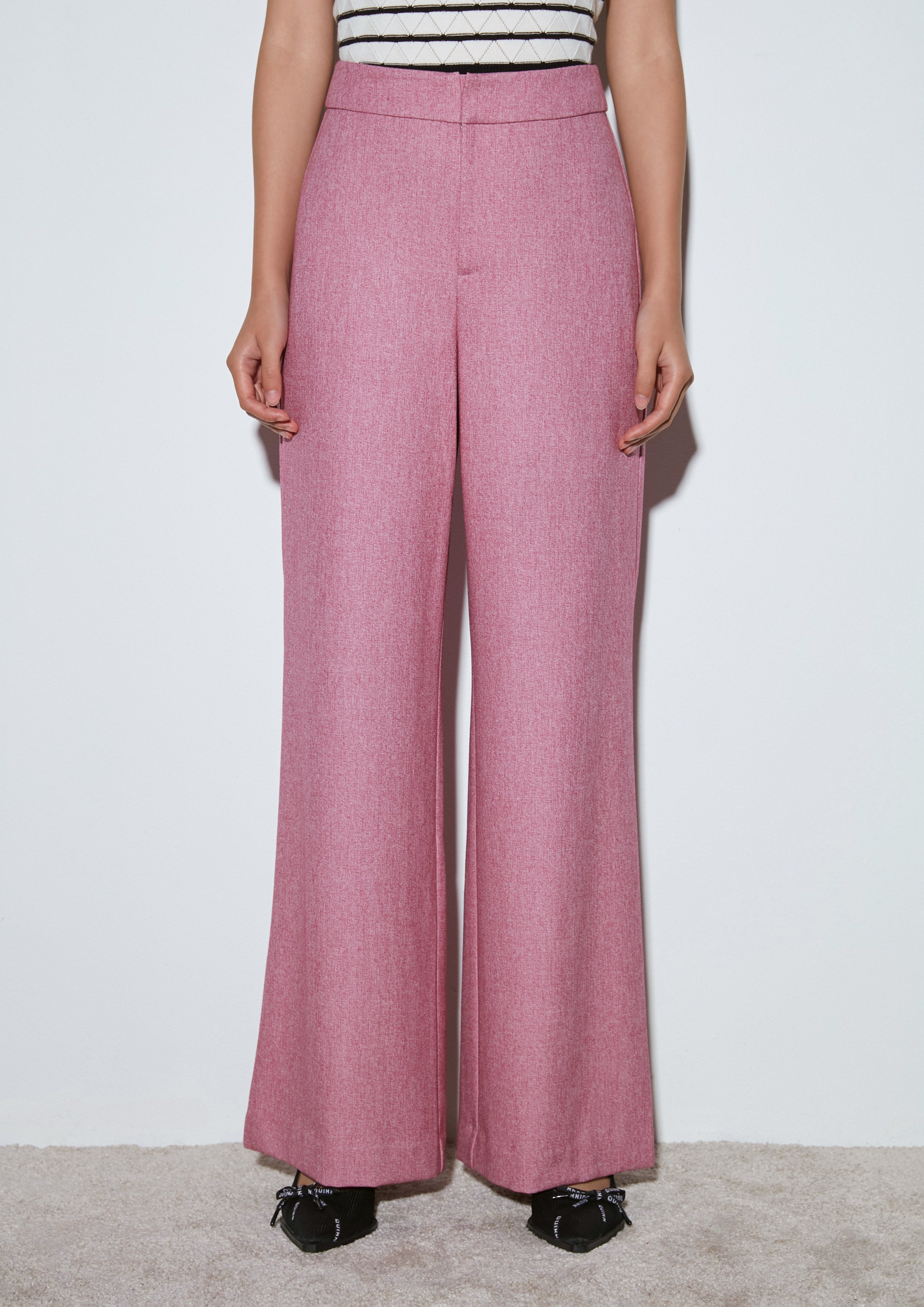 Wide-Leg High-Waist Trousers