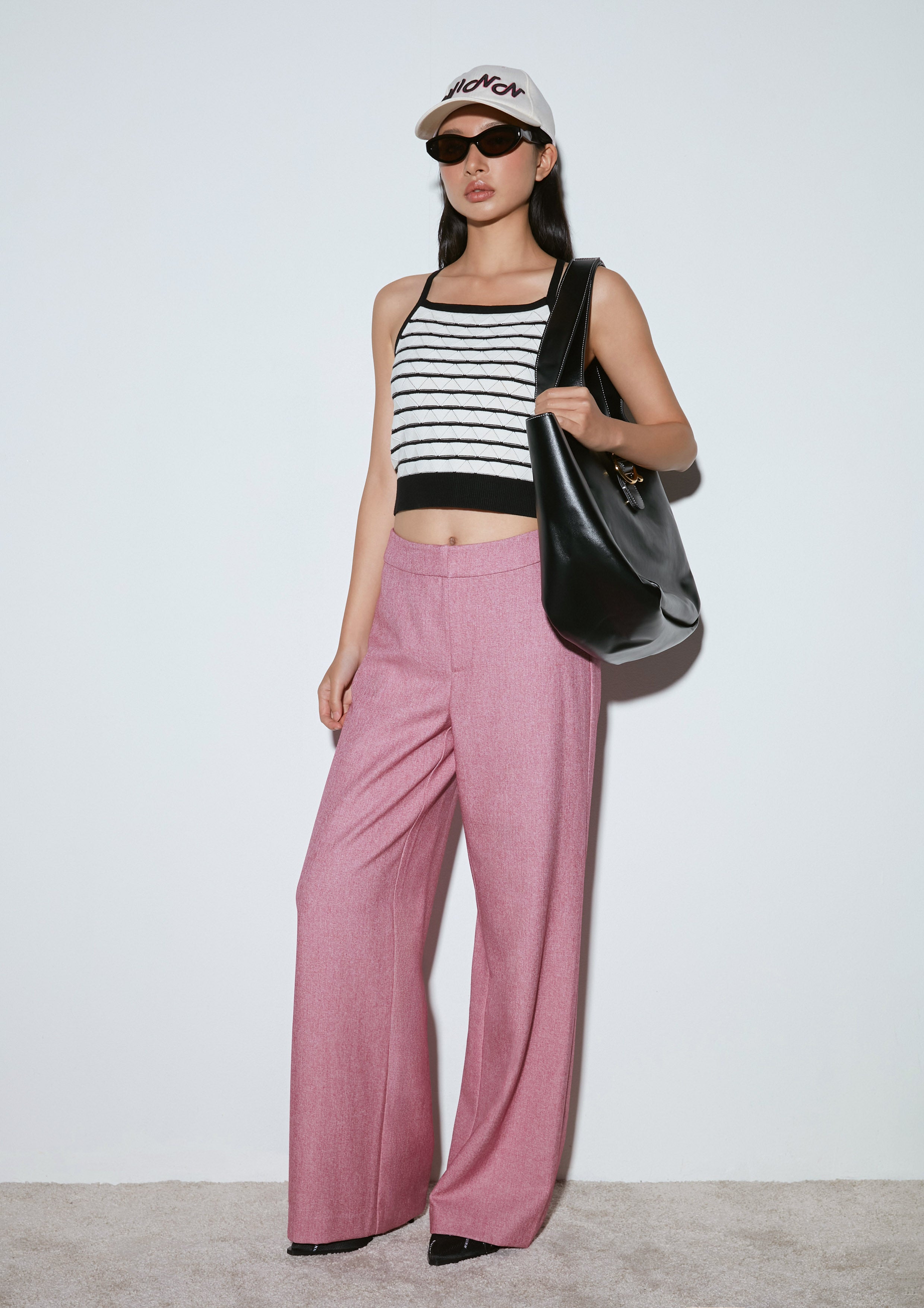 Wide-Leg High-Waist Trousers