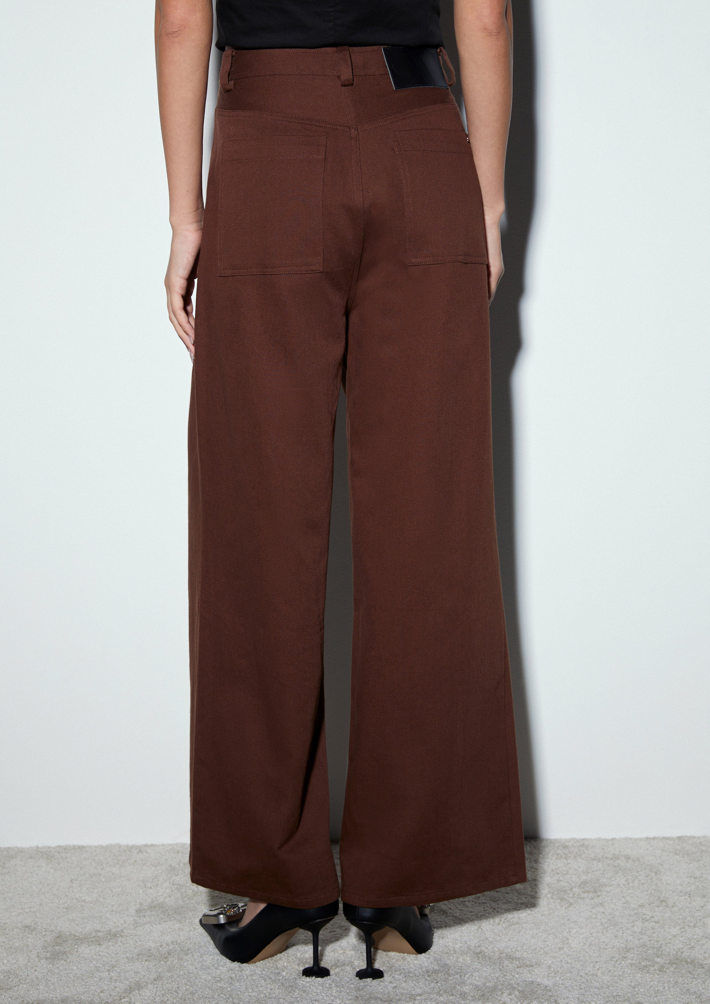 Wide-Leg Boot-Cut Pants