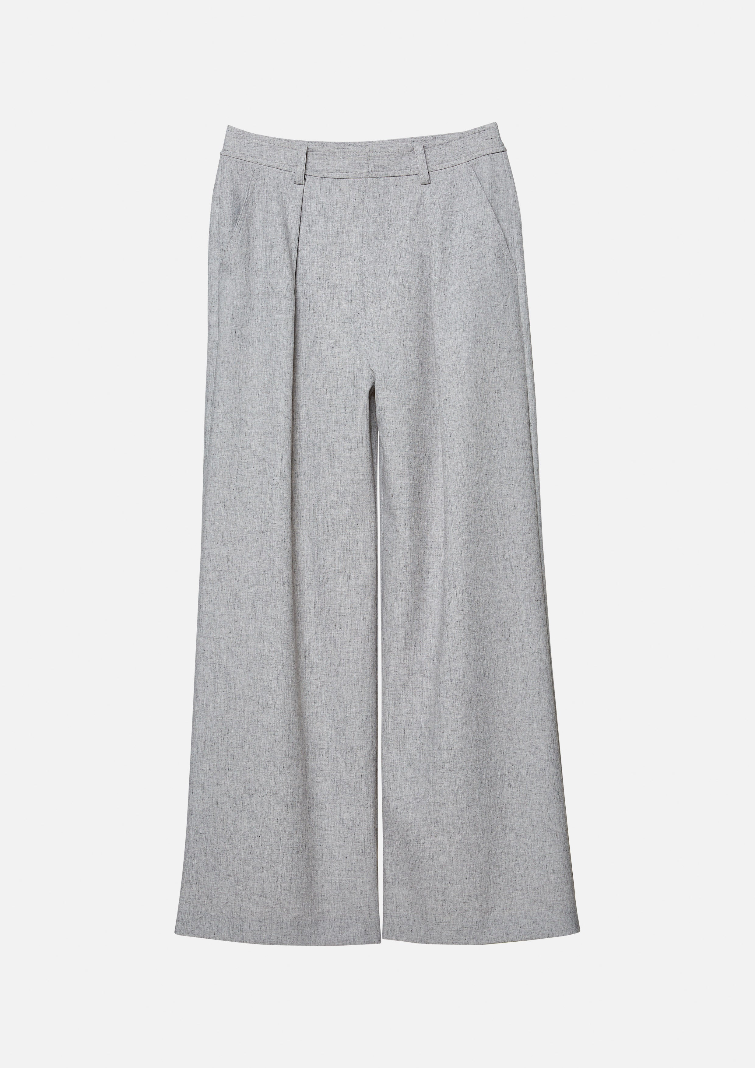 Pleated Wide-Leg Trousers