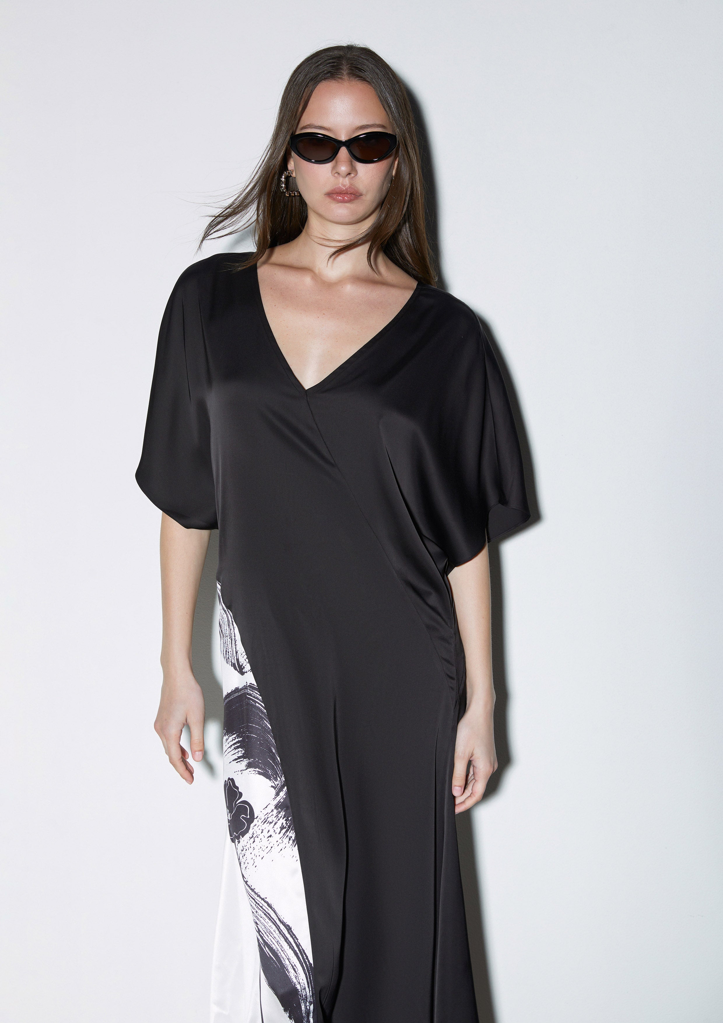 Brushstroke Artwork Maxi Dress