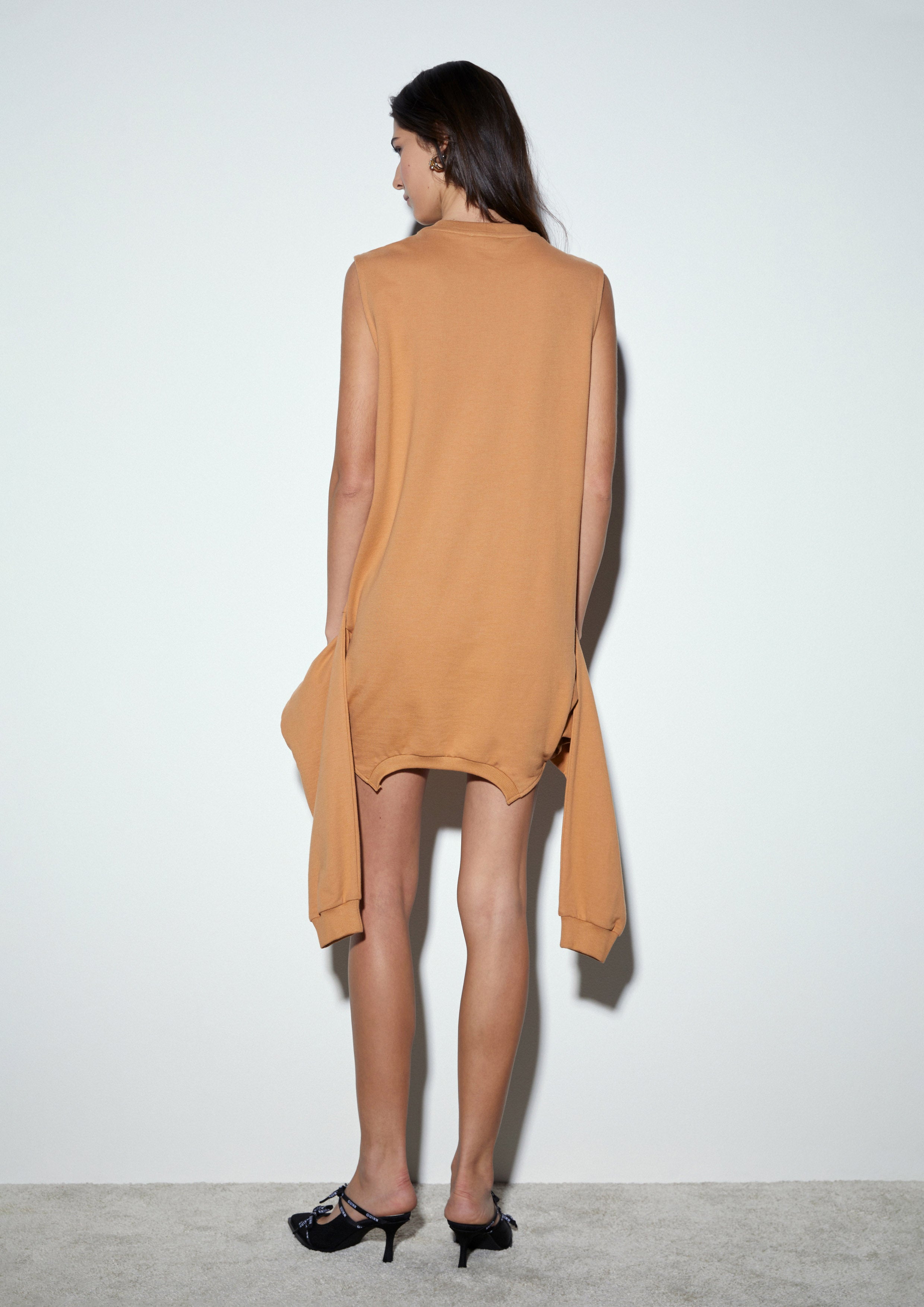 Quinn Upside Down Pullover Hem Sleeveless Mini Dress