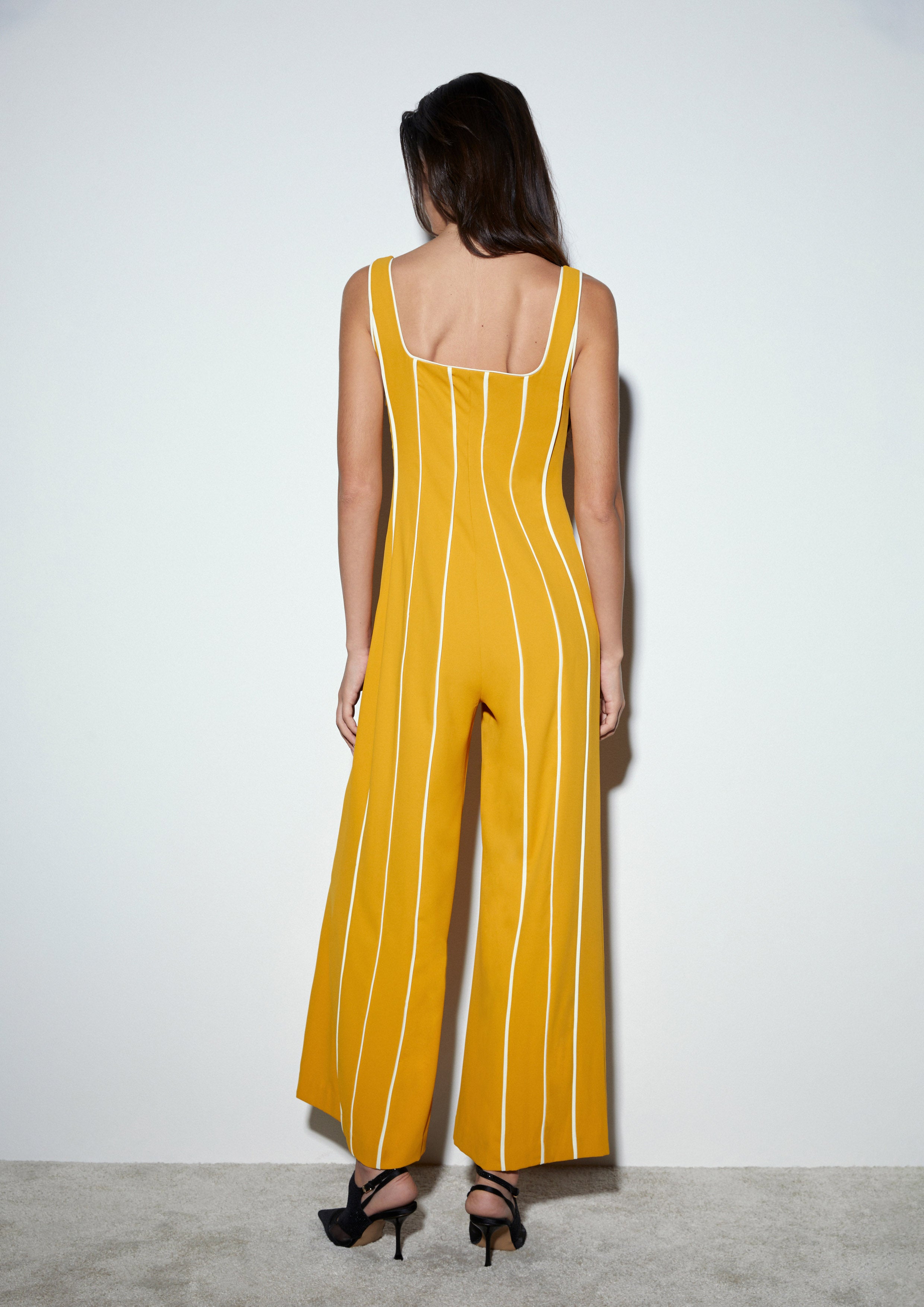 Linear Panel Tank Jumpsuit