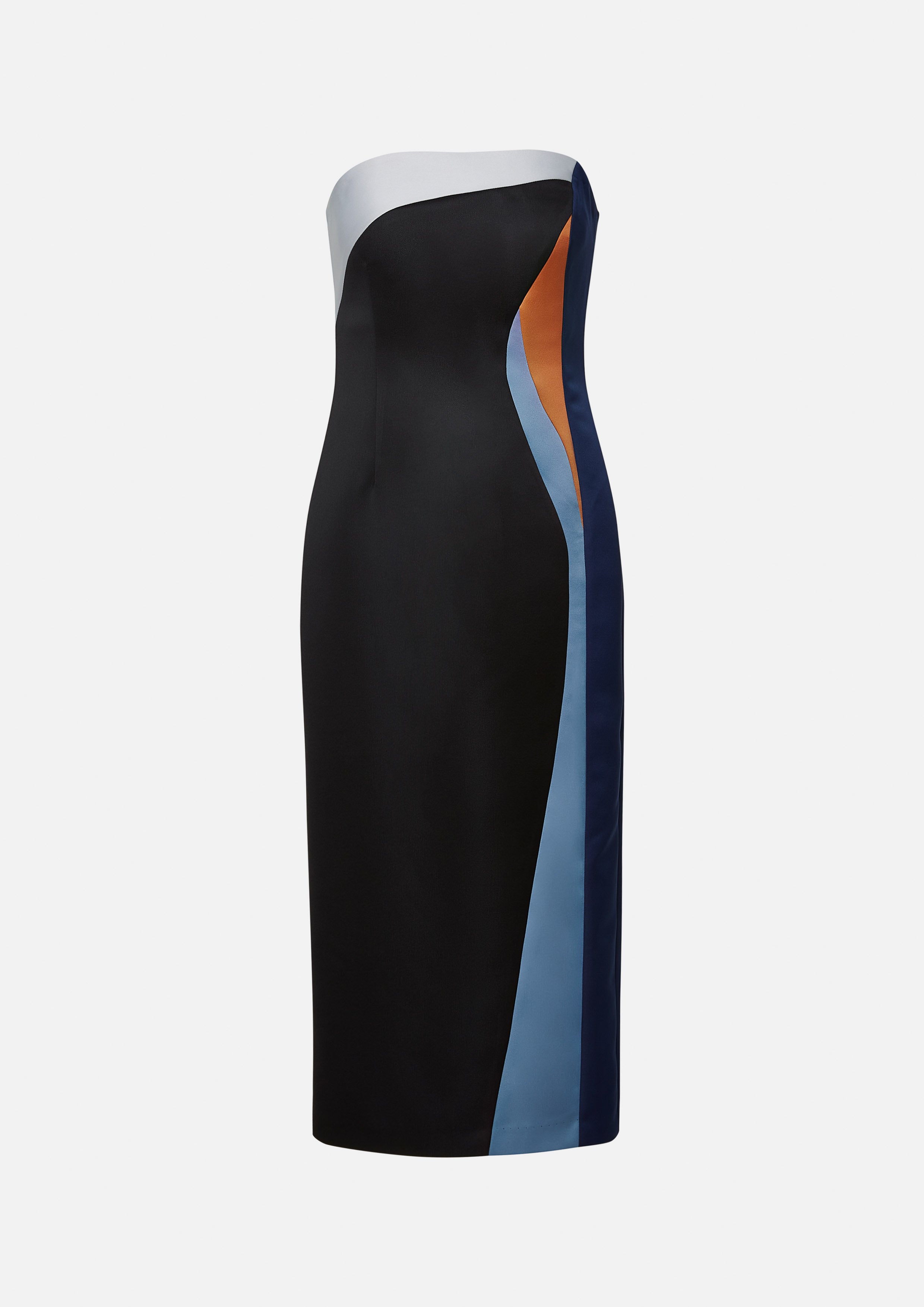 Color Block Curve Panel Dress