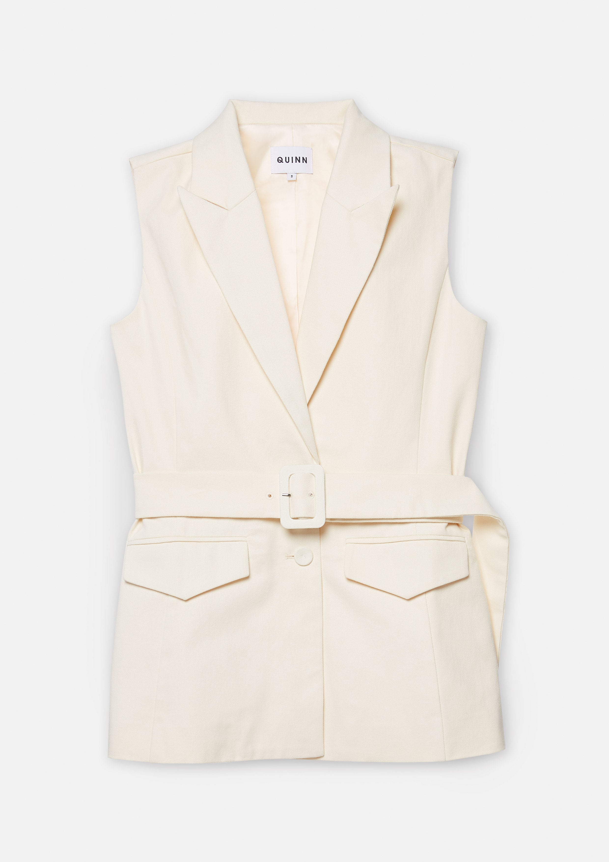 Belted Tailored Vest