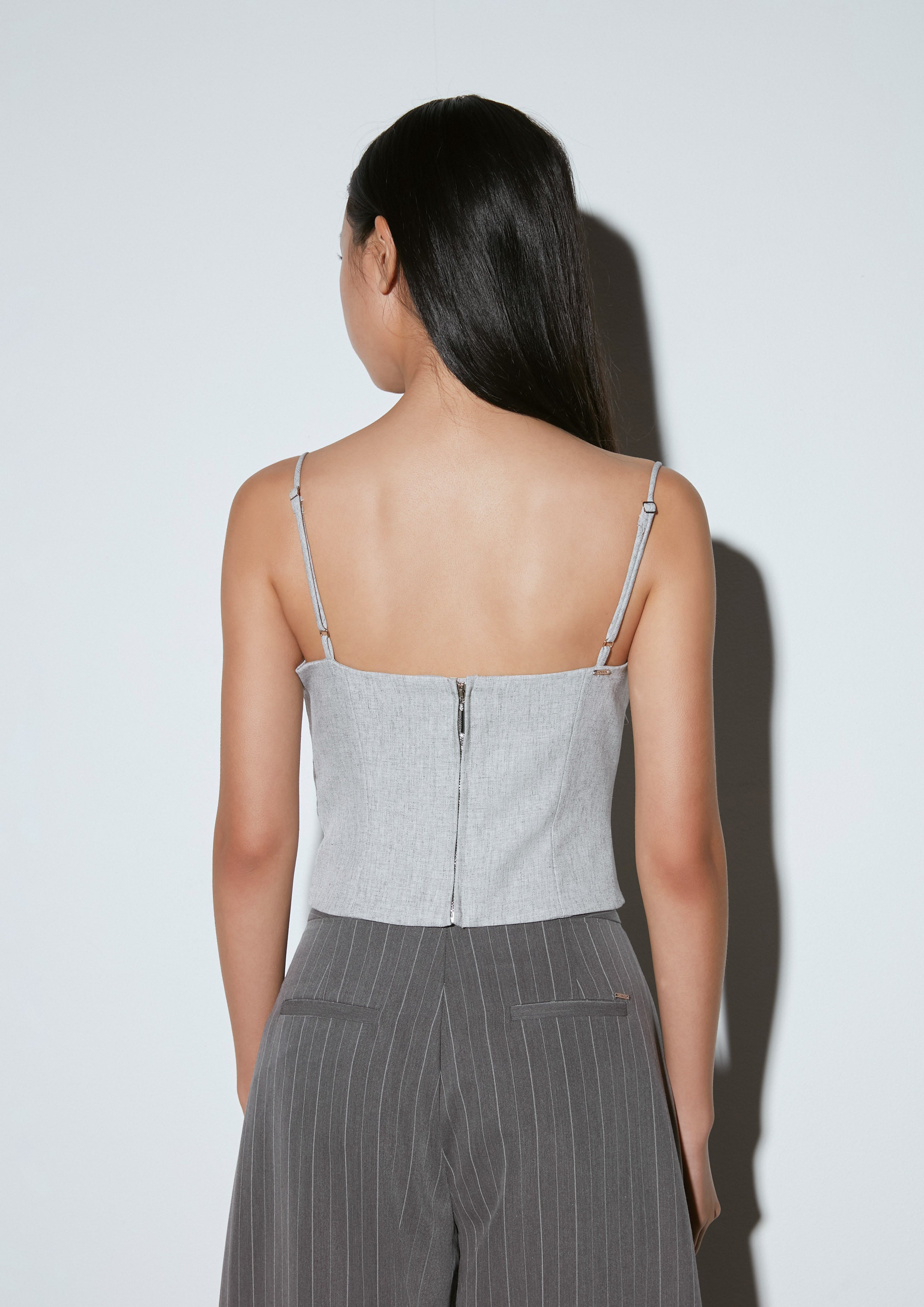 Draped Asymmetric Crop Top