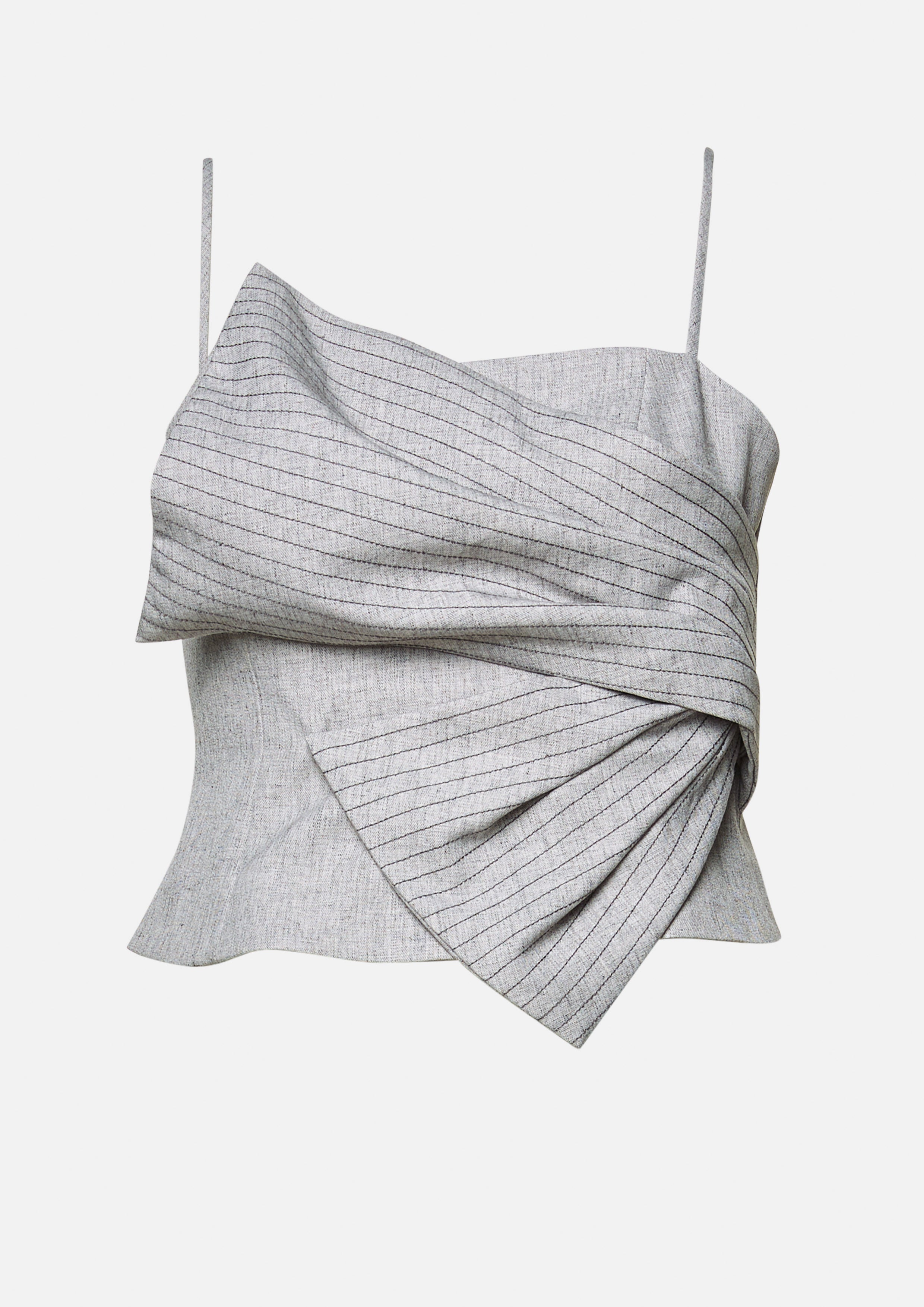 Draped Asymmetric Crop Top