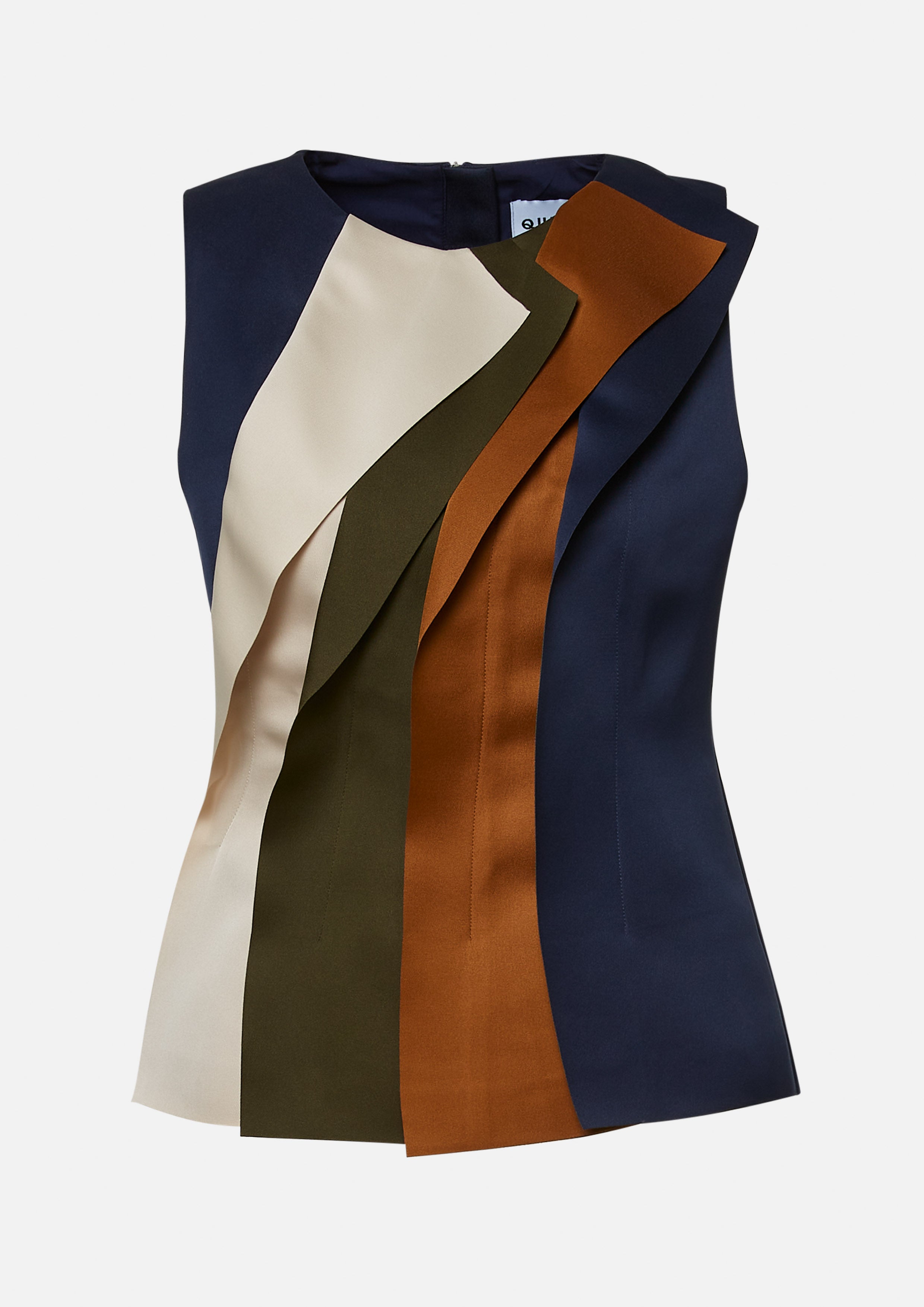 Geometric Panel Sleeveless Top