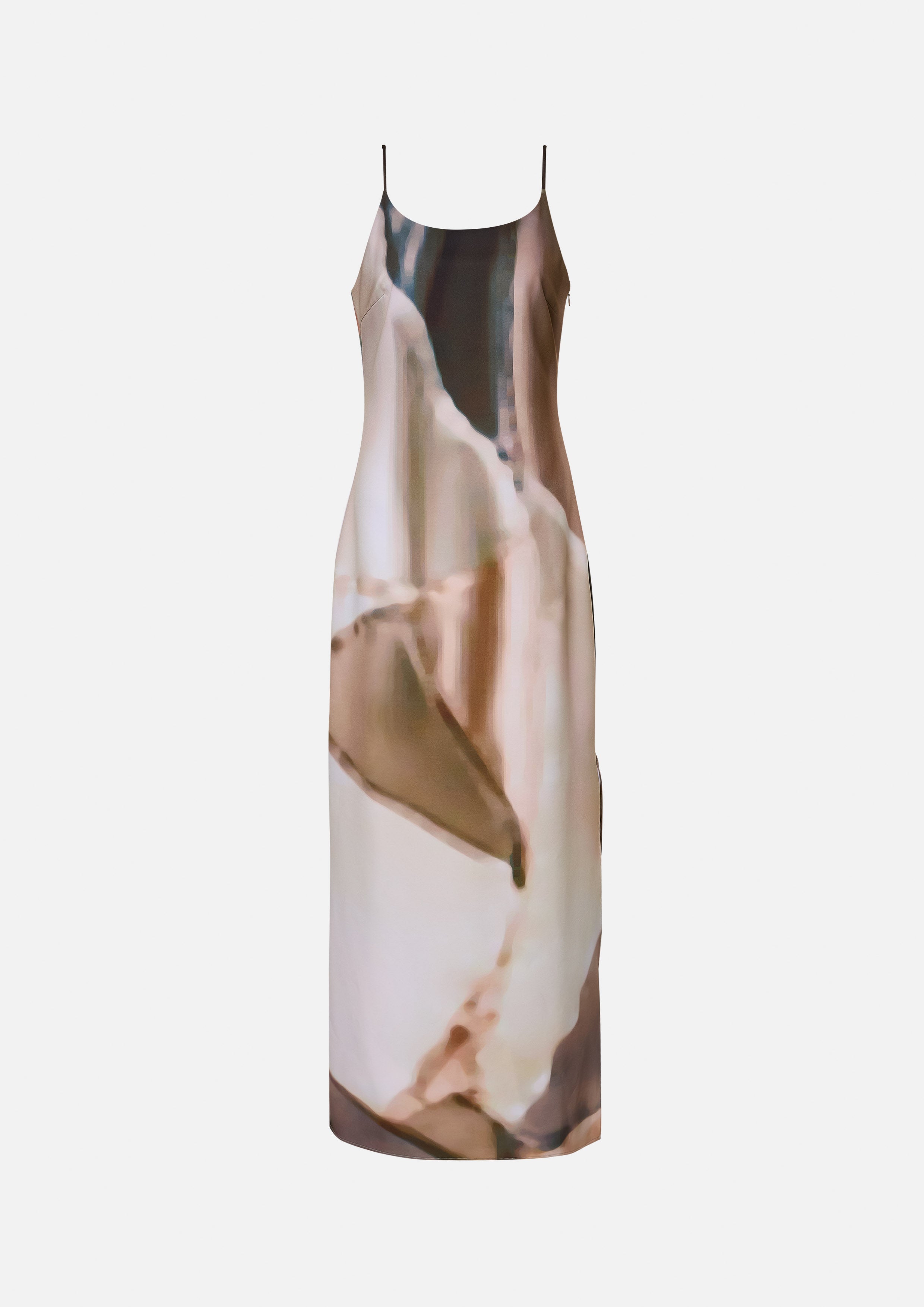 Abstract Print Midi Dress