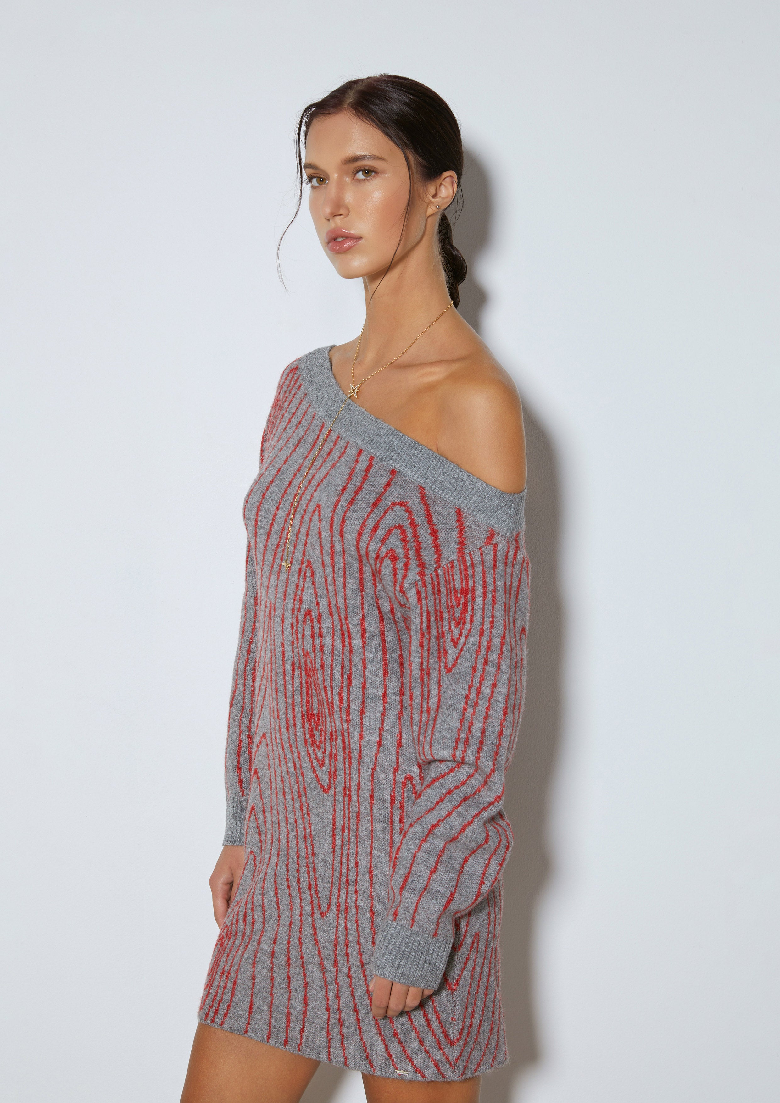 Topographic Knit Mini Dress