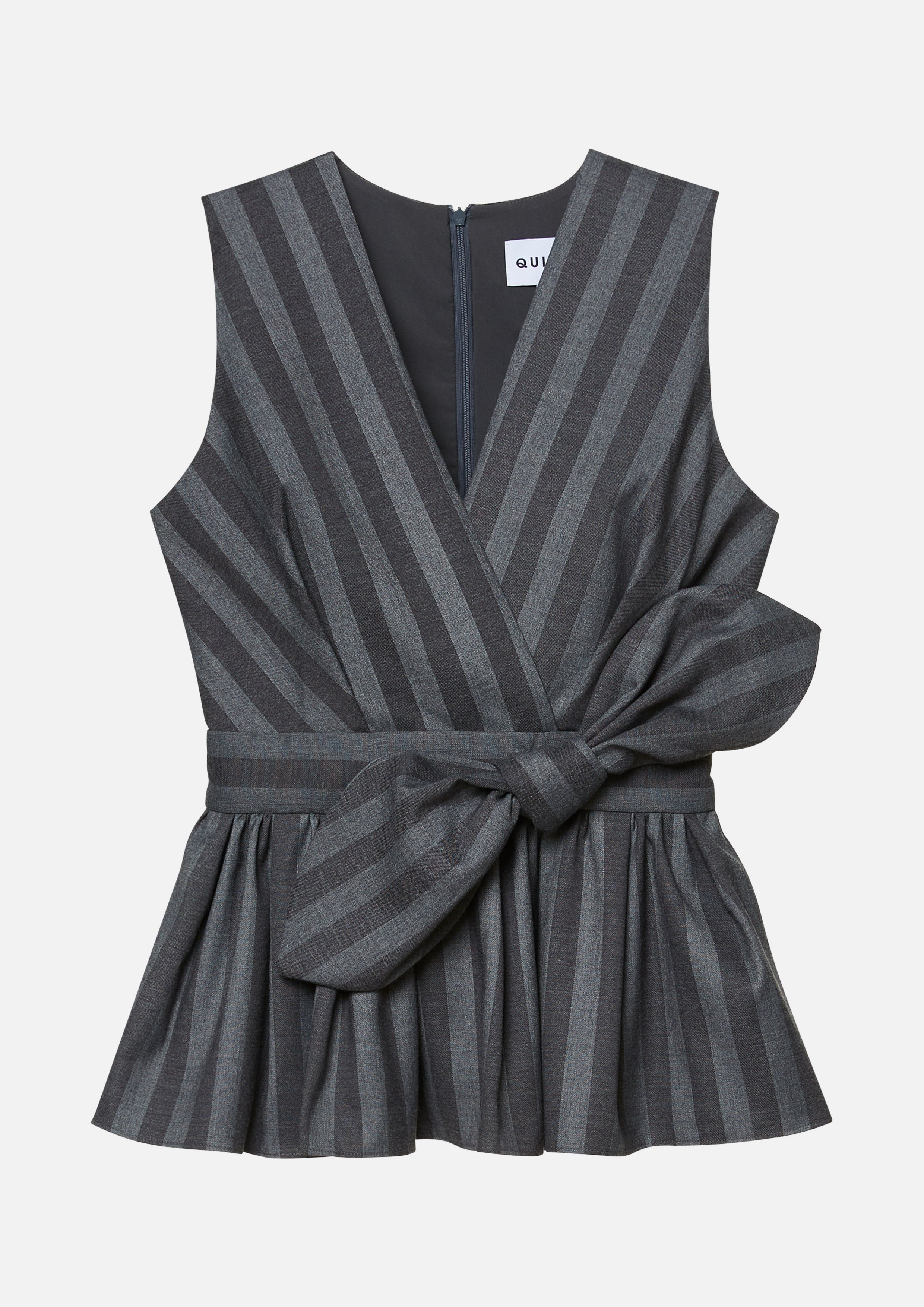 Bow Tie Striped Sleeveless Top