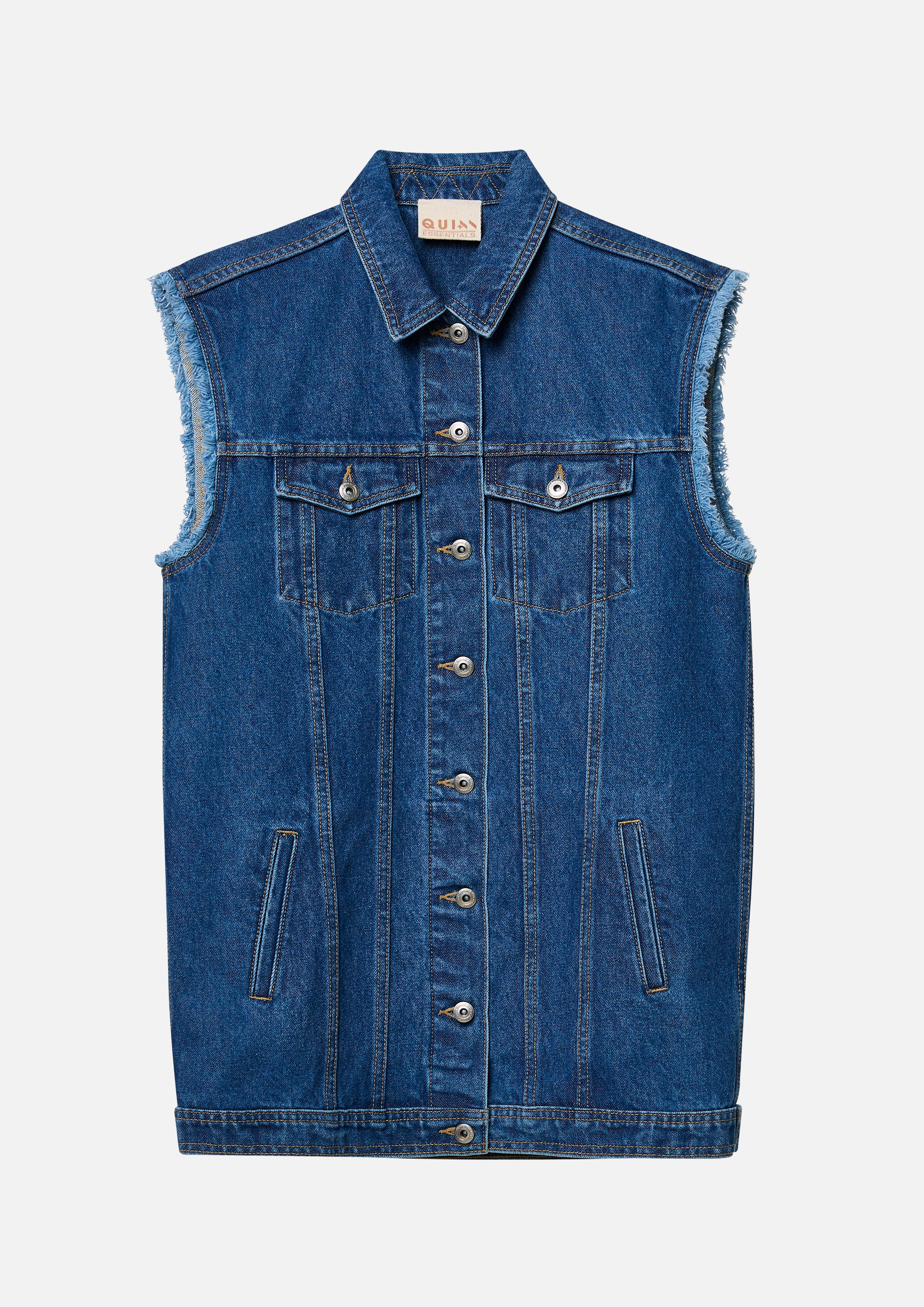 Faded Denim Vest