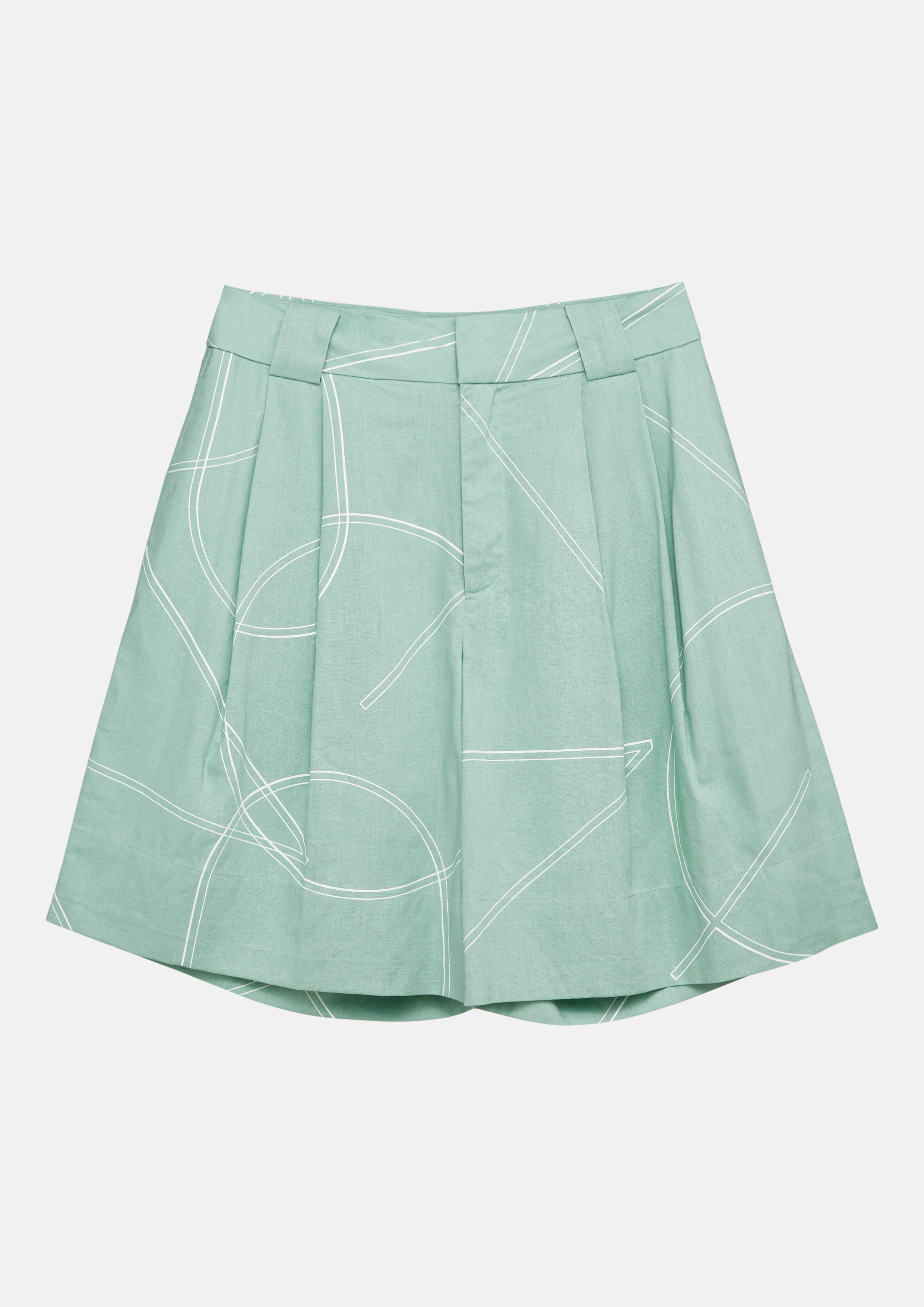 High Waist Print Shorts