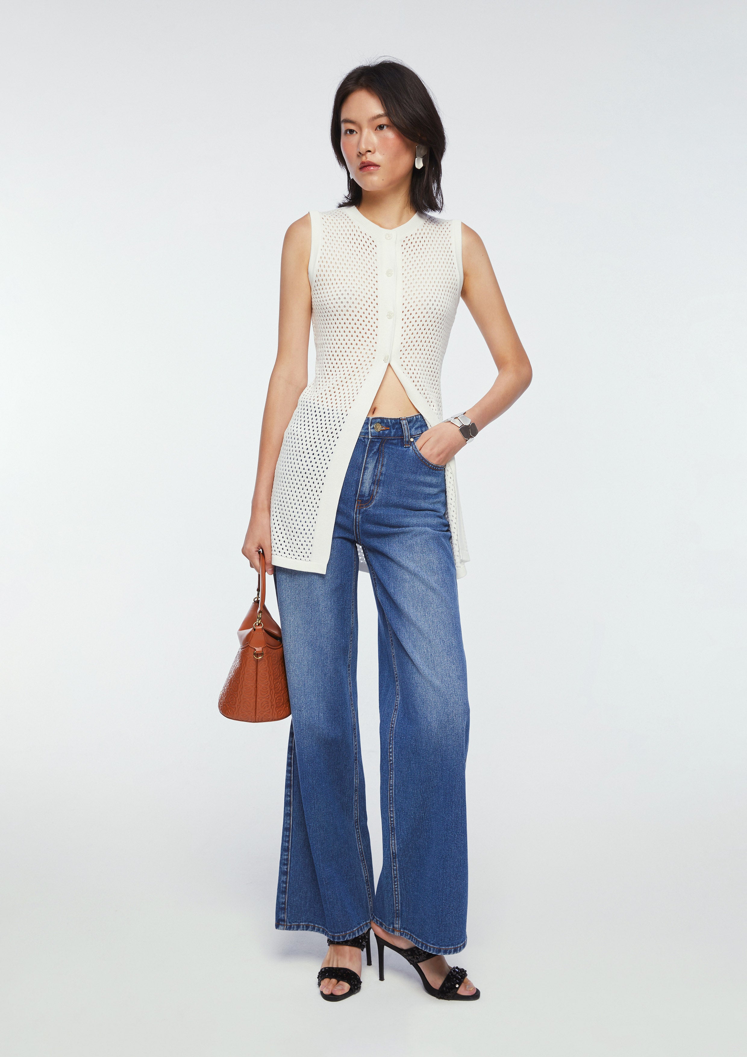 Faded Tapered Denim Pants