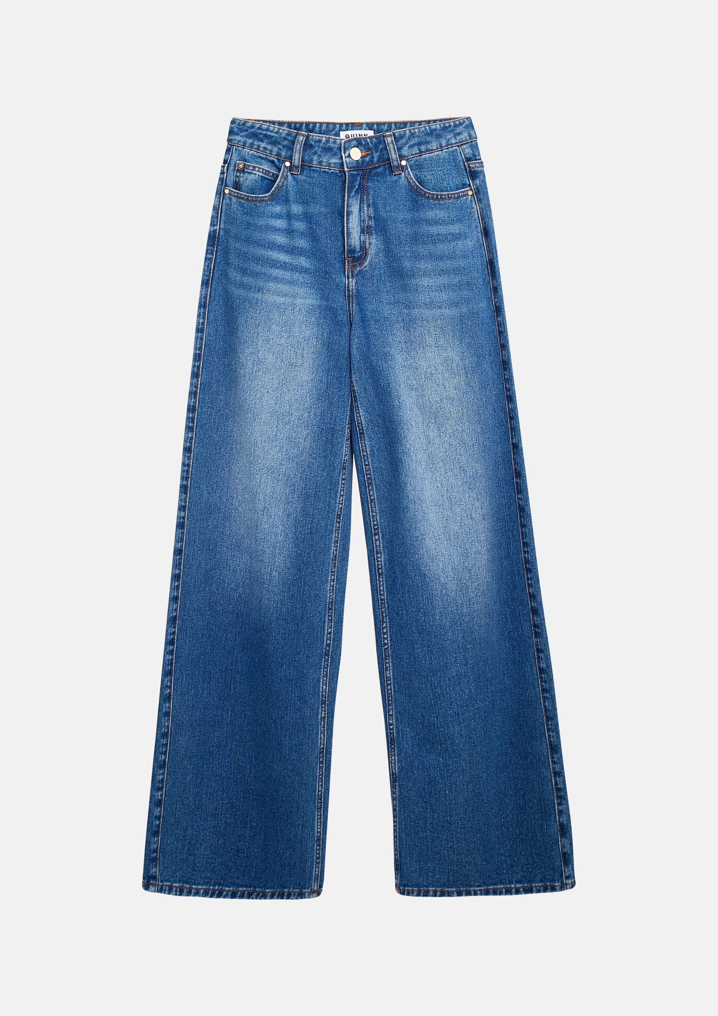 Faded Tapered Denim Pants