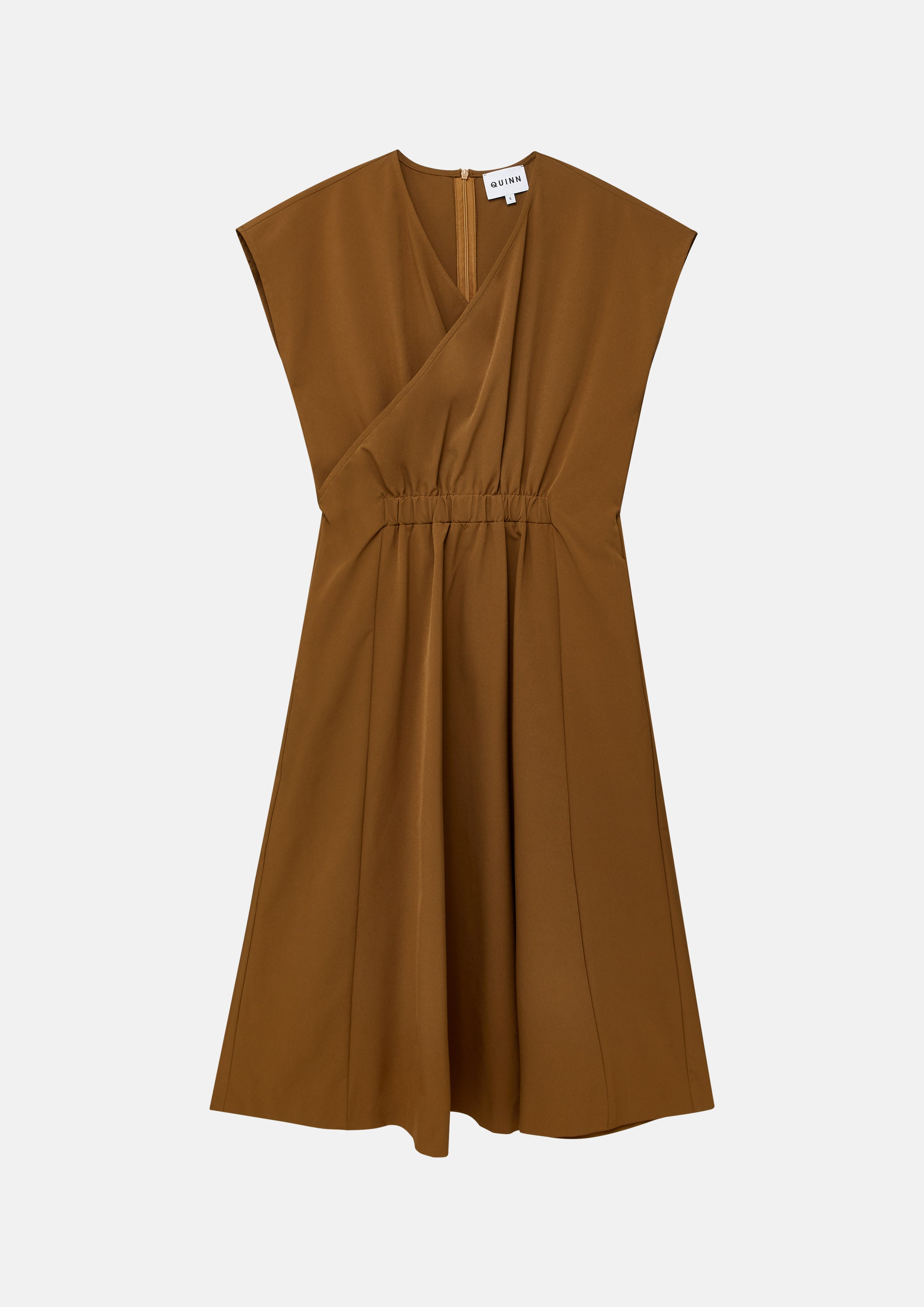 Wrap Short Sleeve Midi Dress
