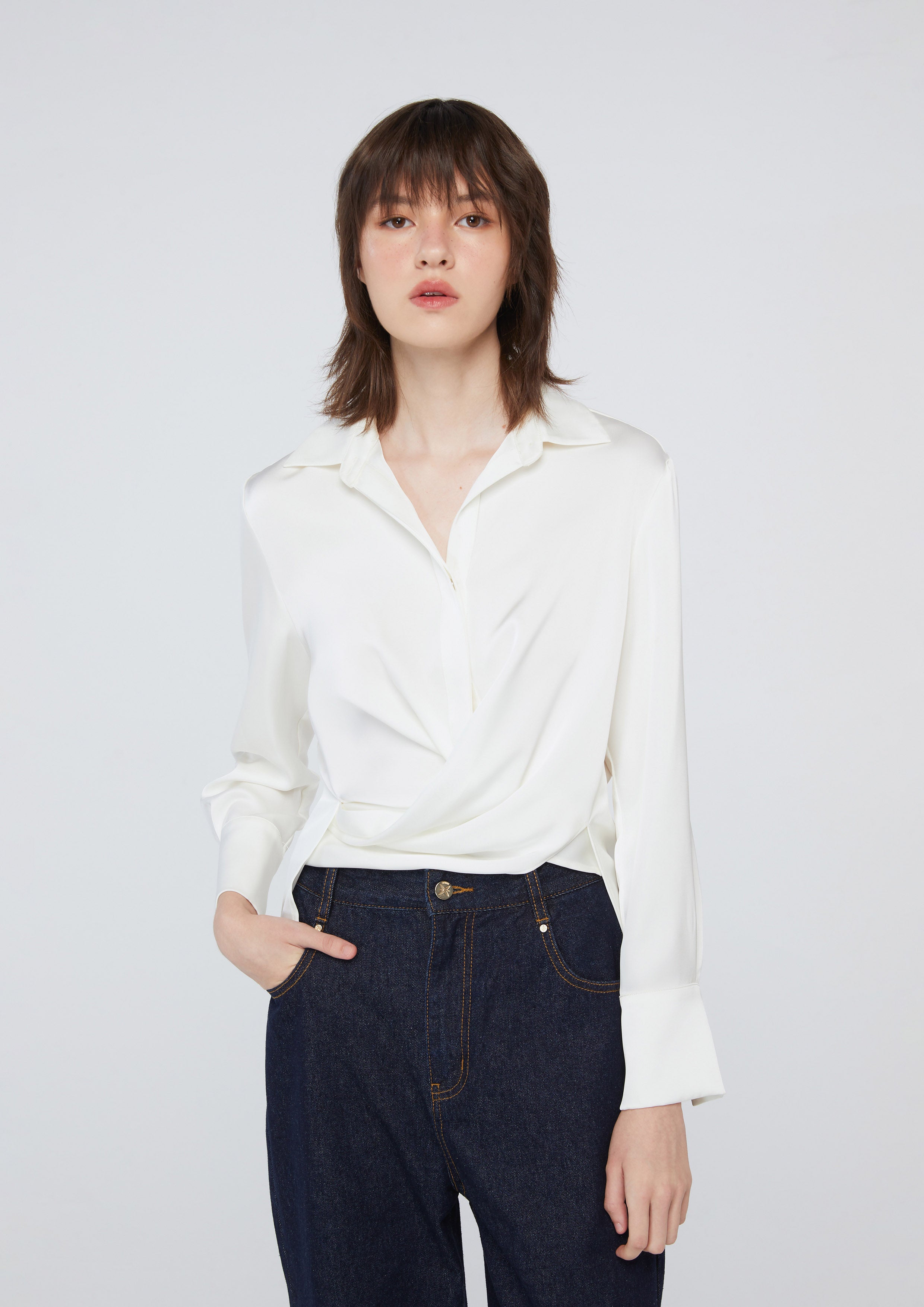 Satin Long Sleeve Shirt
