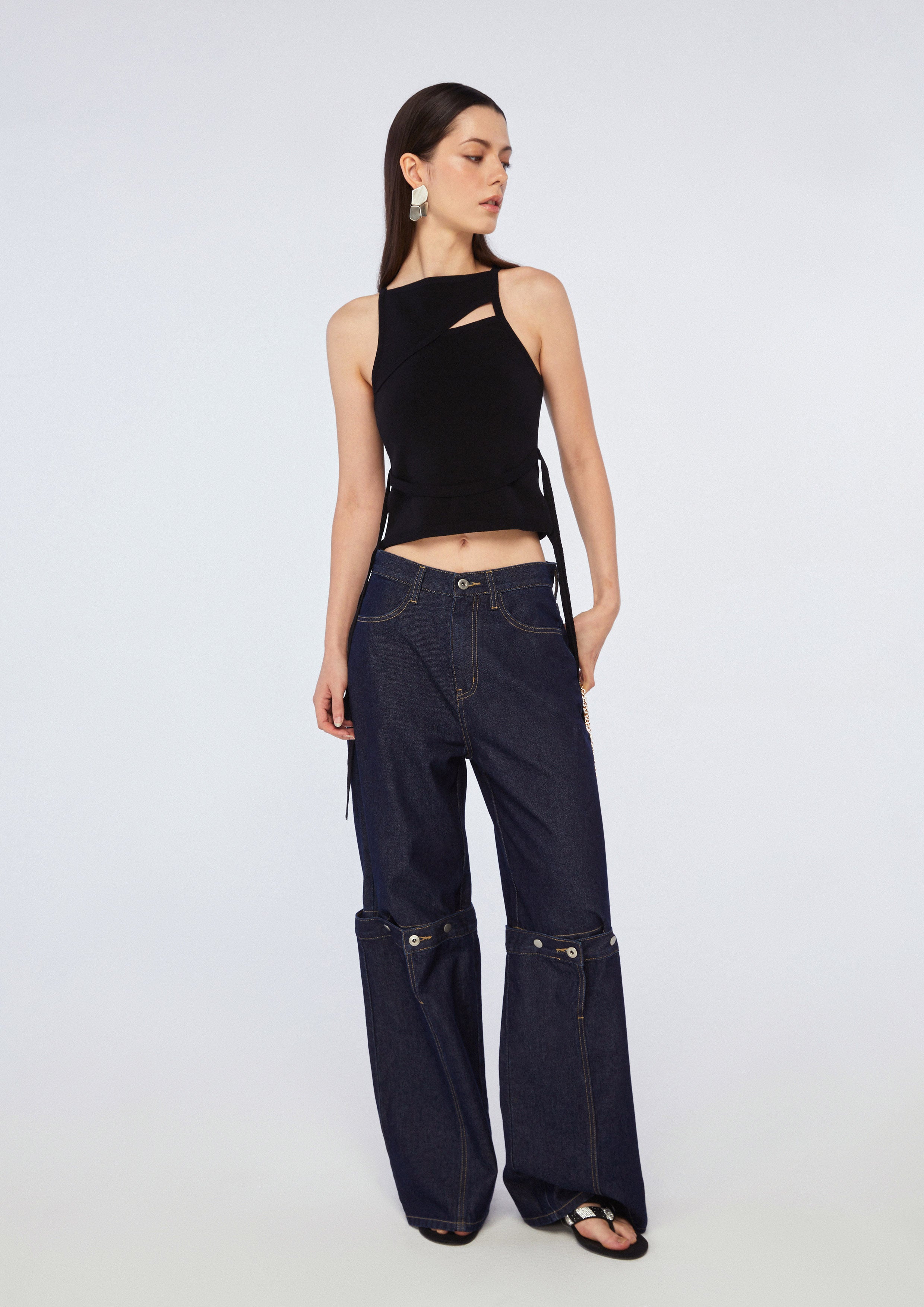 Cut Out Strap Crop Top