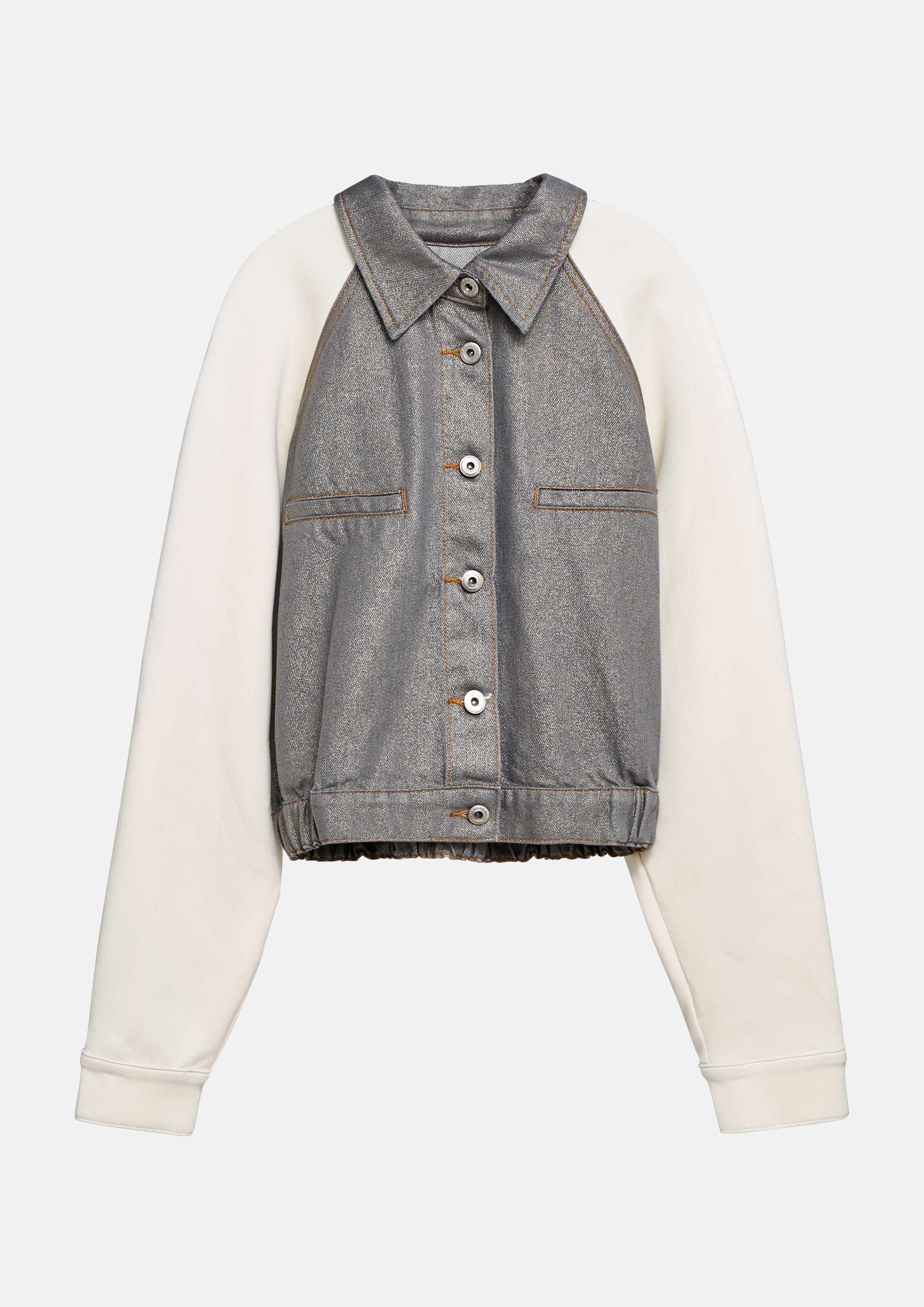 Contrast Stitching Long Sleeve Jacket