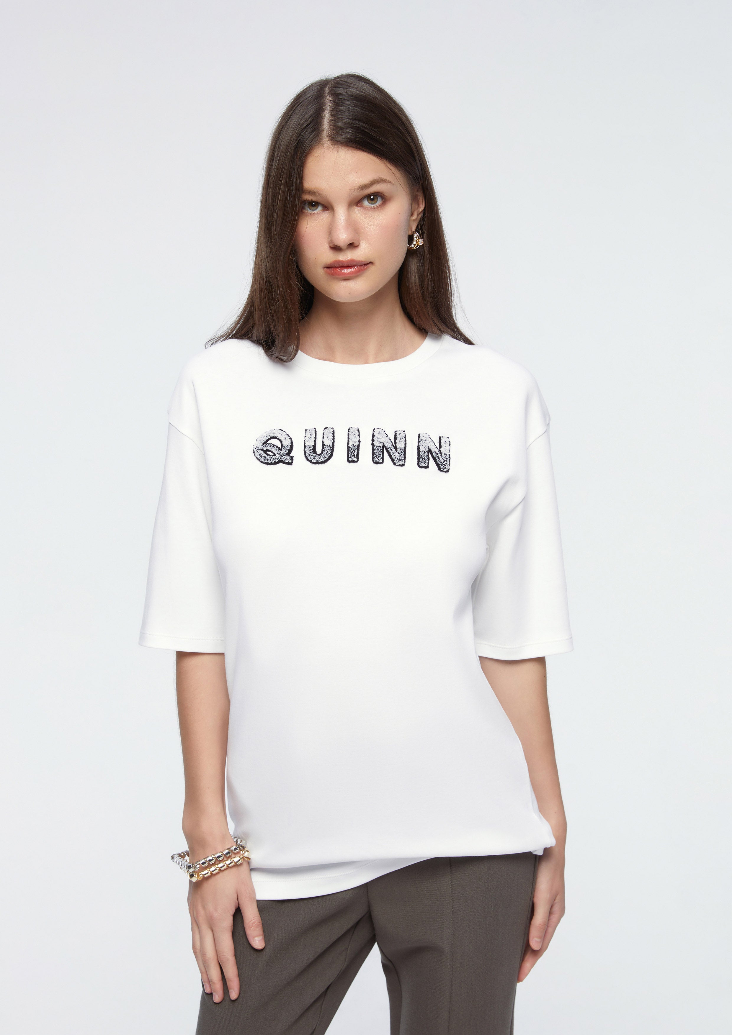 Oversized Logo EMbroidery T-Shirt