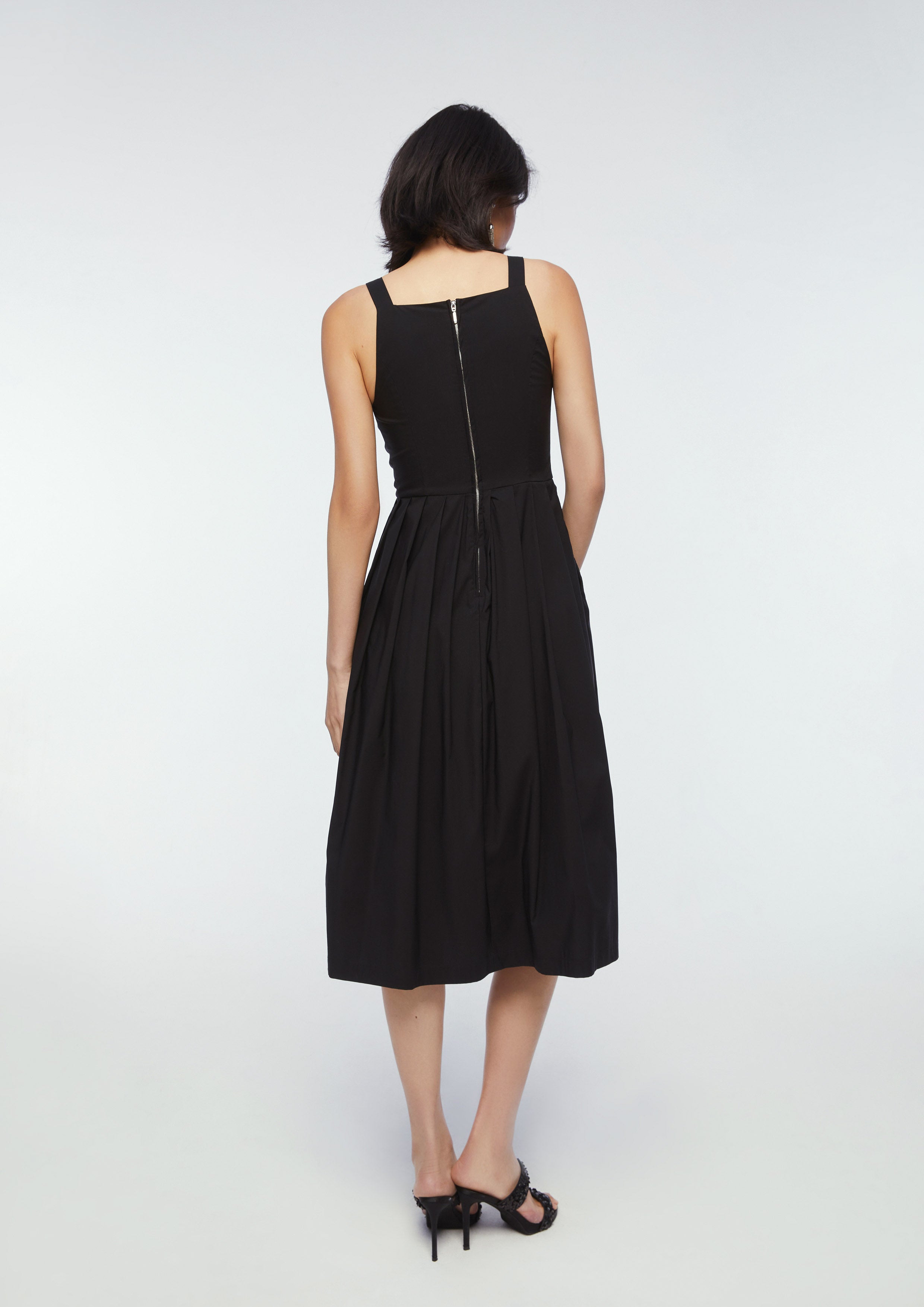 Pleated Skirt A-Line Dress