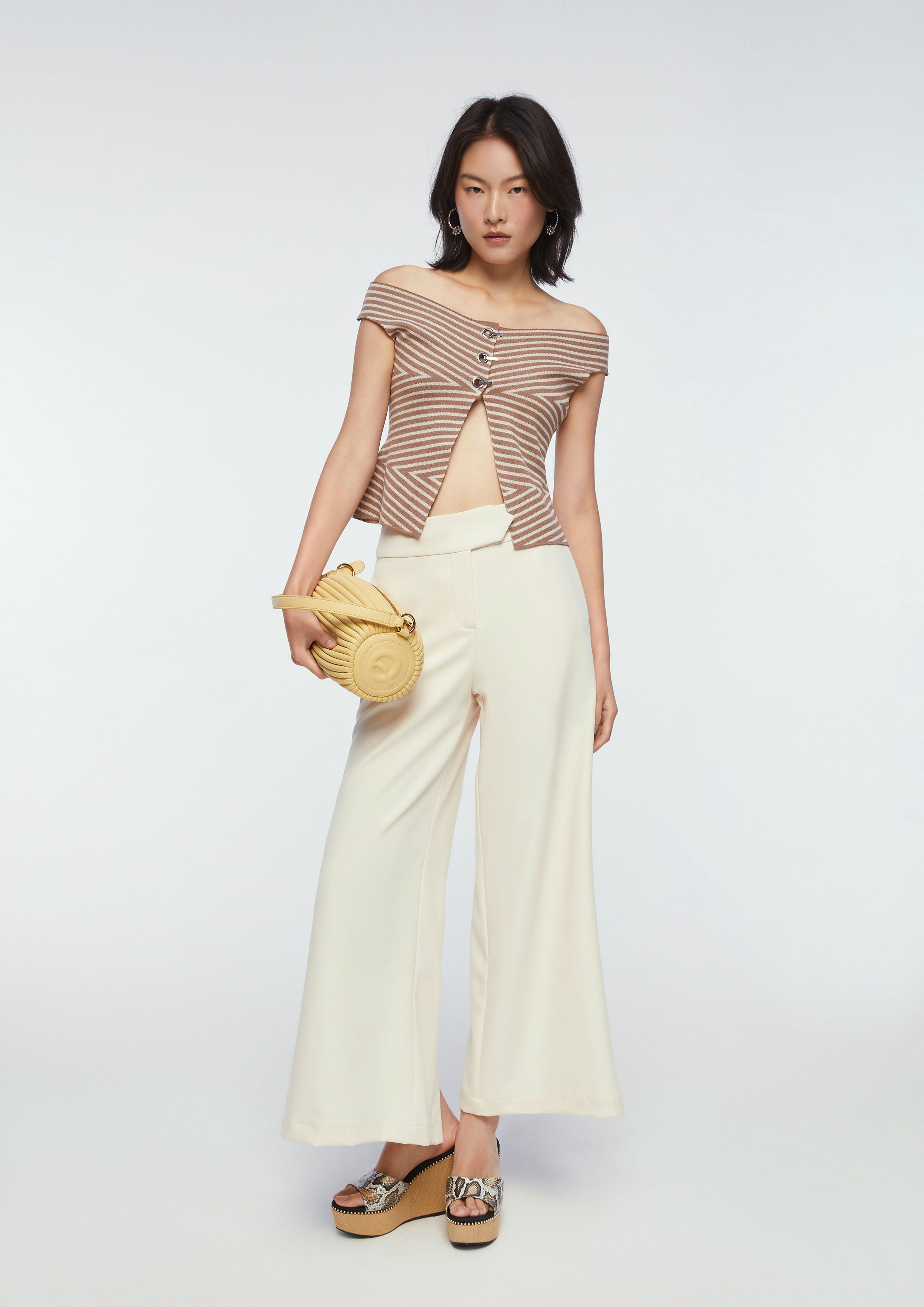 Stripe Off-Shoulder Top