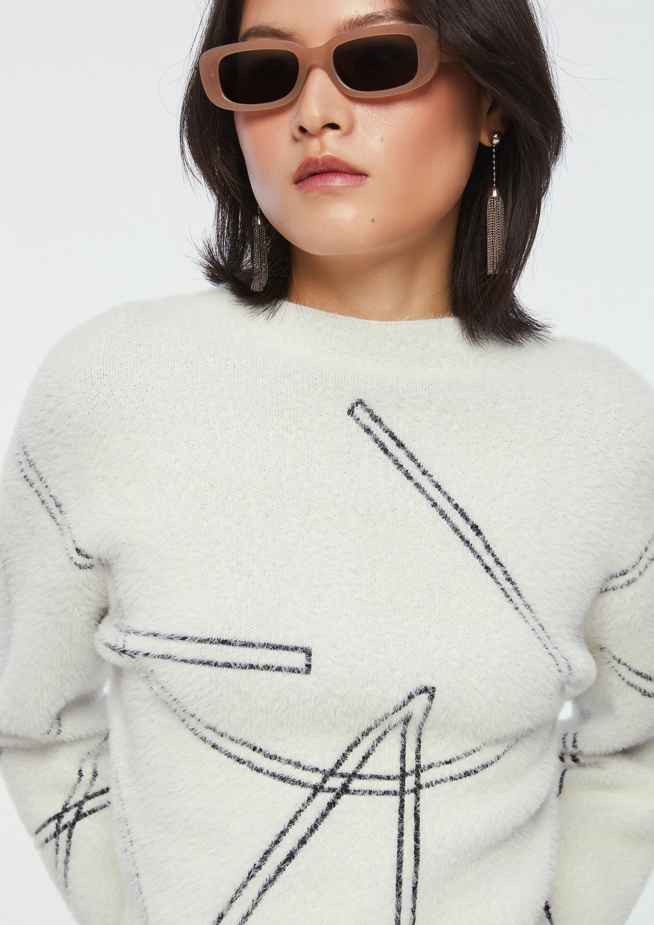 Long Sleeve Abstract Pullover