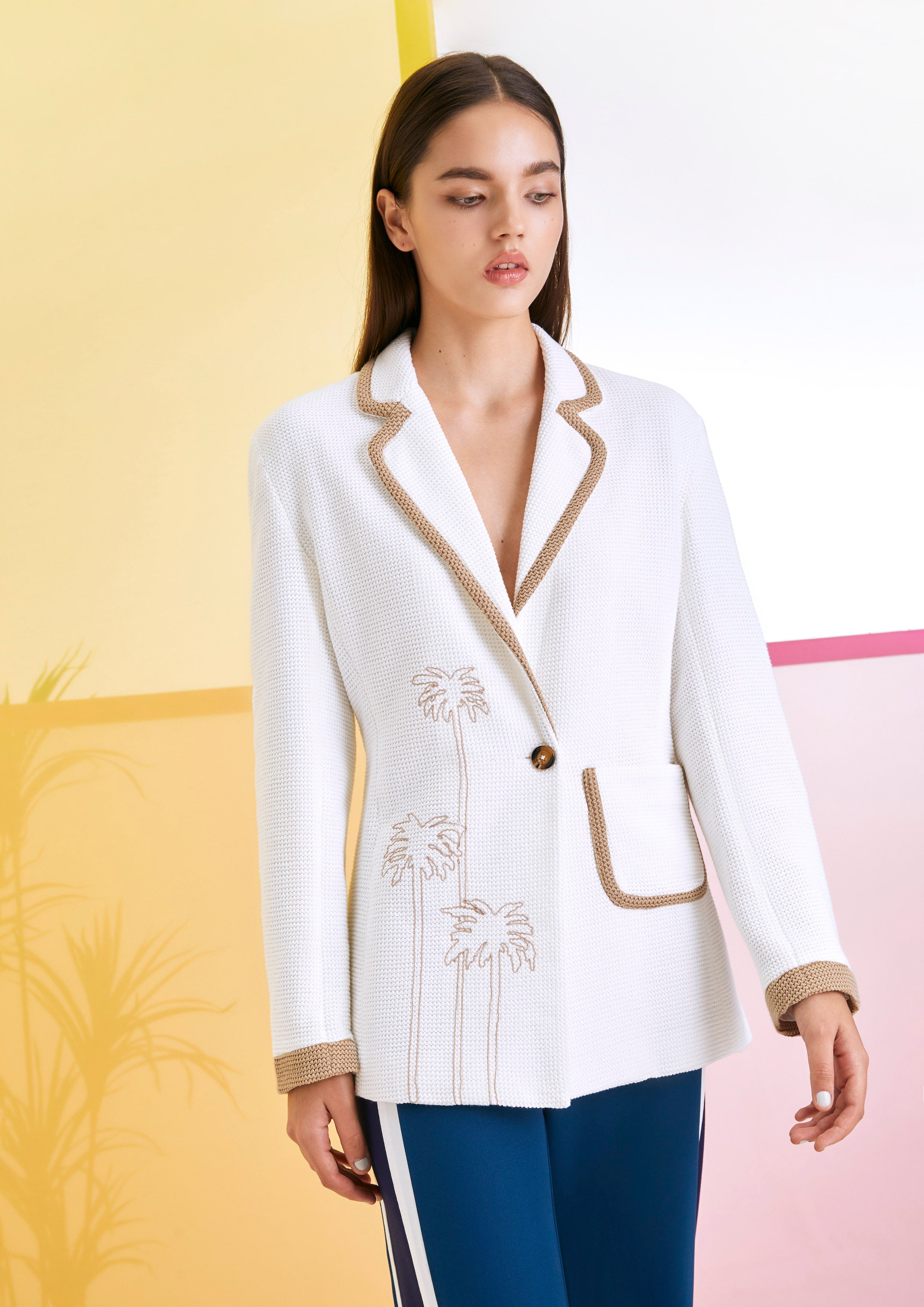 Enchanting Palm Tree Bathrope Blazer